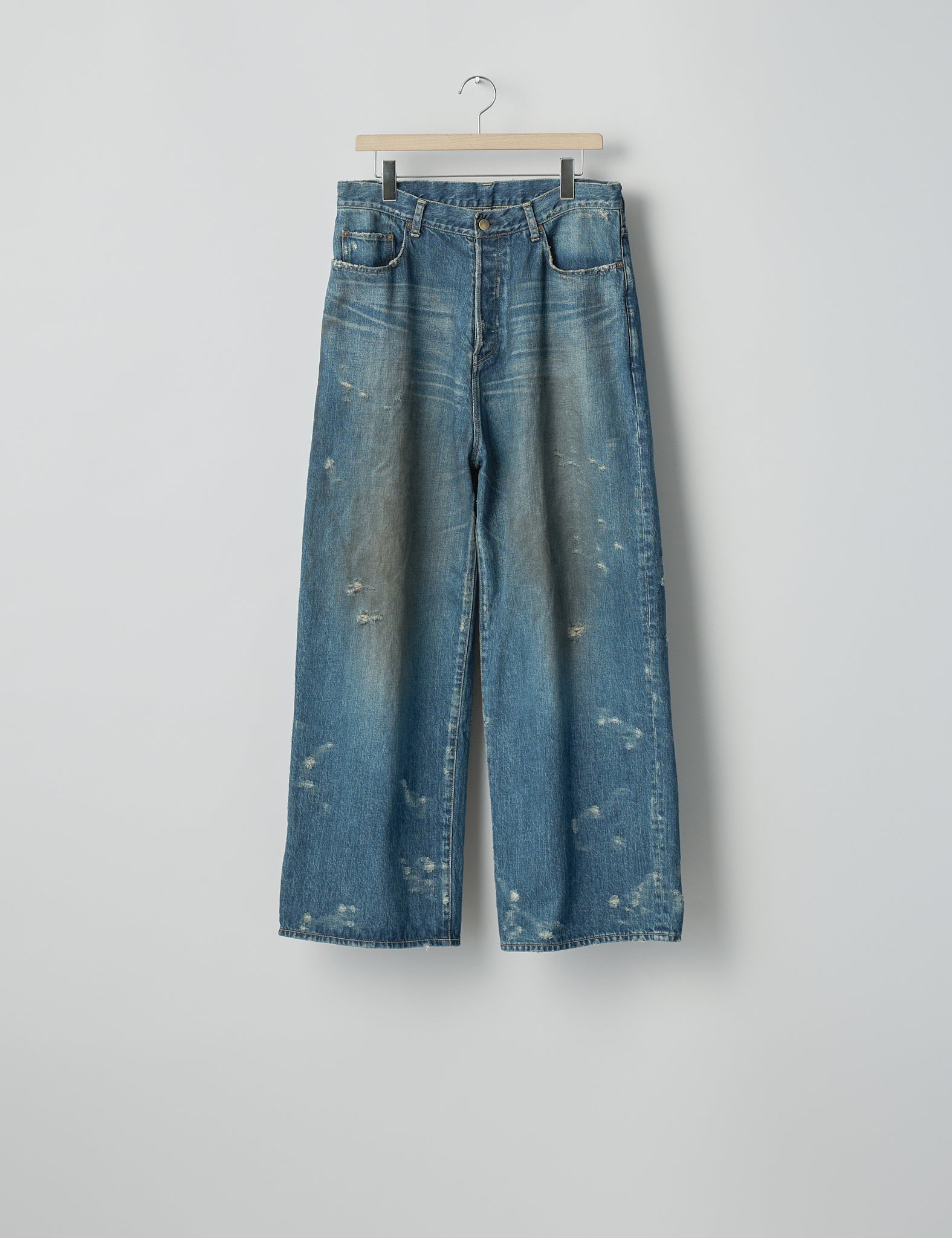 INDIGO BAGGY DENIM JEANS