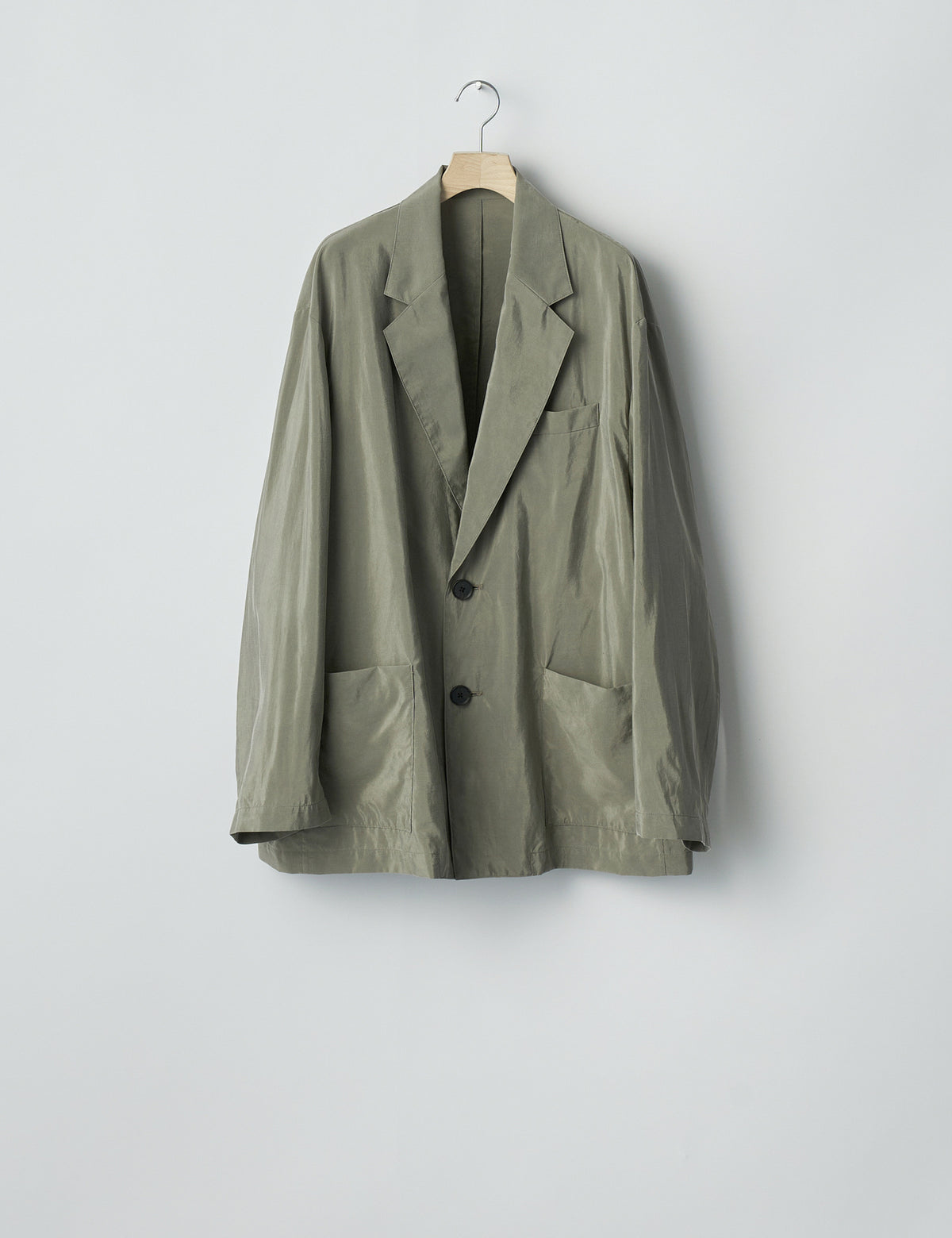 ssstein TAUPE SILK/NYLON SINGLE BREASTED JACKET