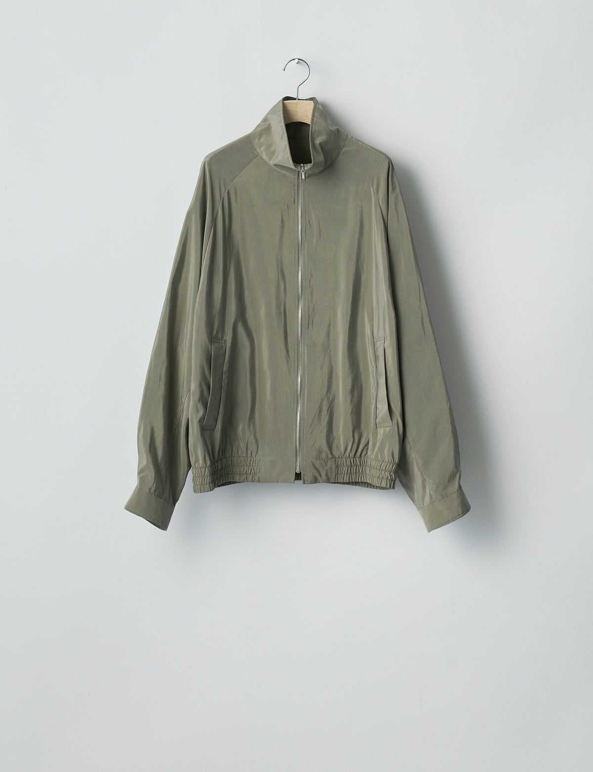 shiun WOOL TRACK BLOUSON (S) ssstein TAUPE SILK/NYLON ZIP UP BLOUSON