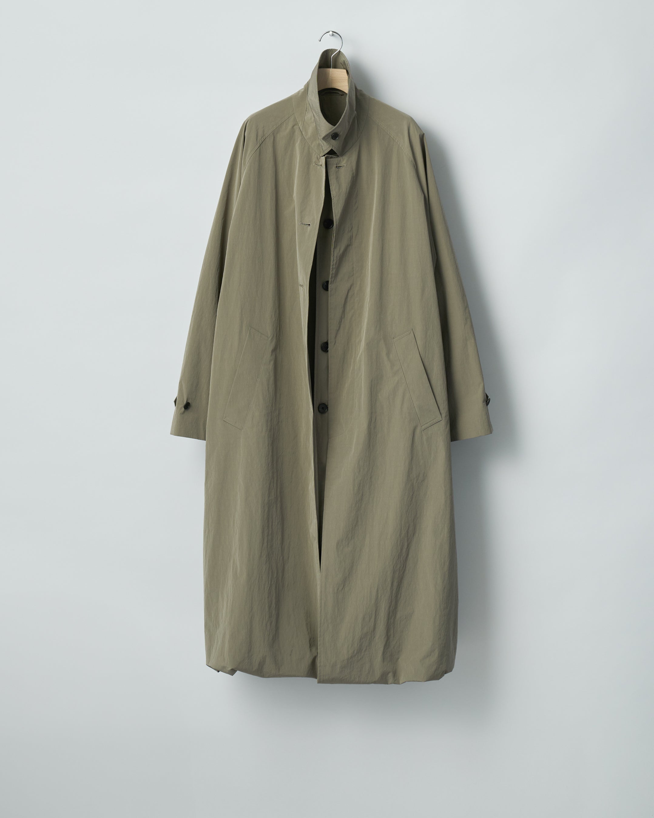 ssstein TAUPE OVERSIZED LAYERED COMBINATION COAT SS26
