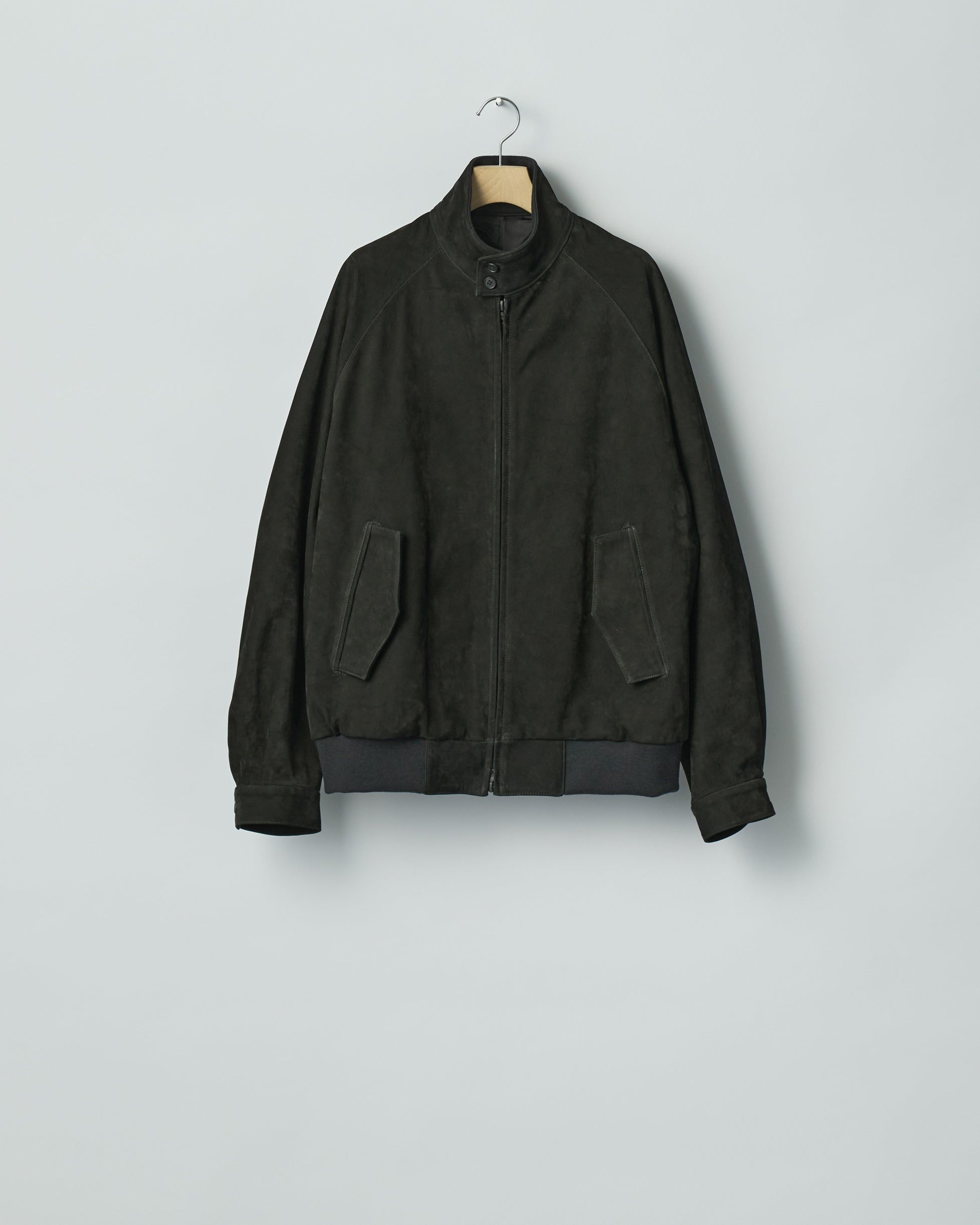 BLACK COW NUBUCK SWING TOP JACKET
