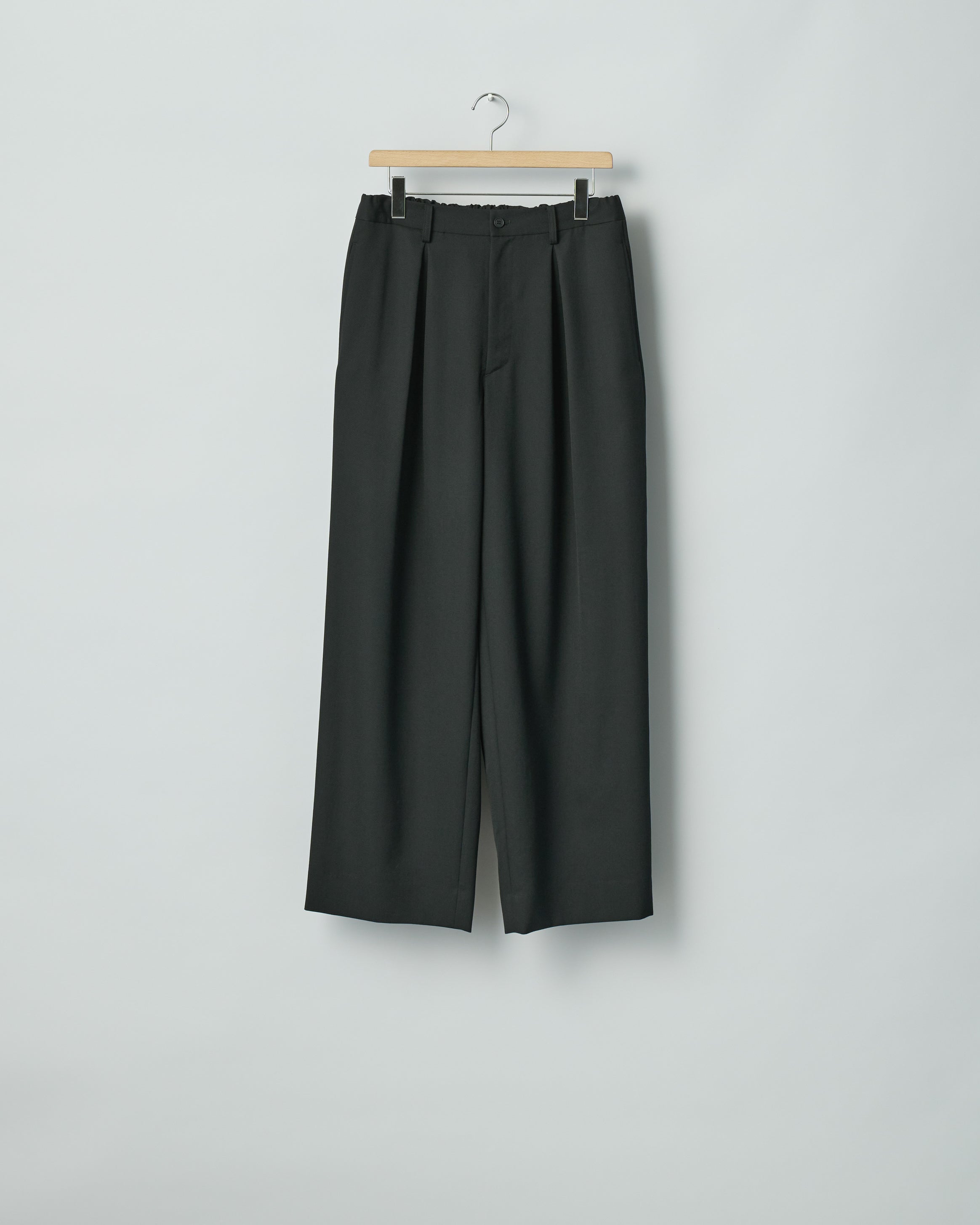 BLACK EASY WIDE TROUSERS