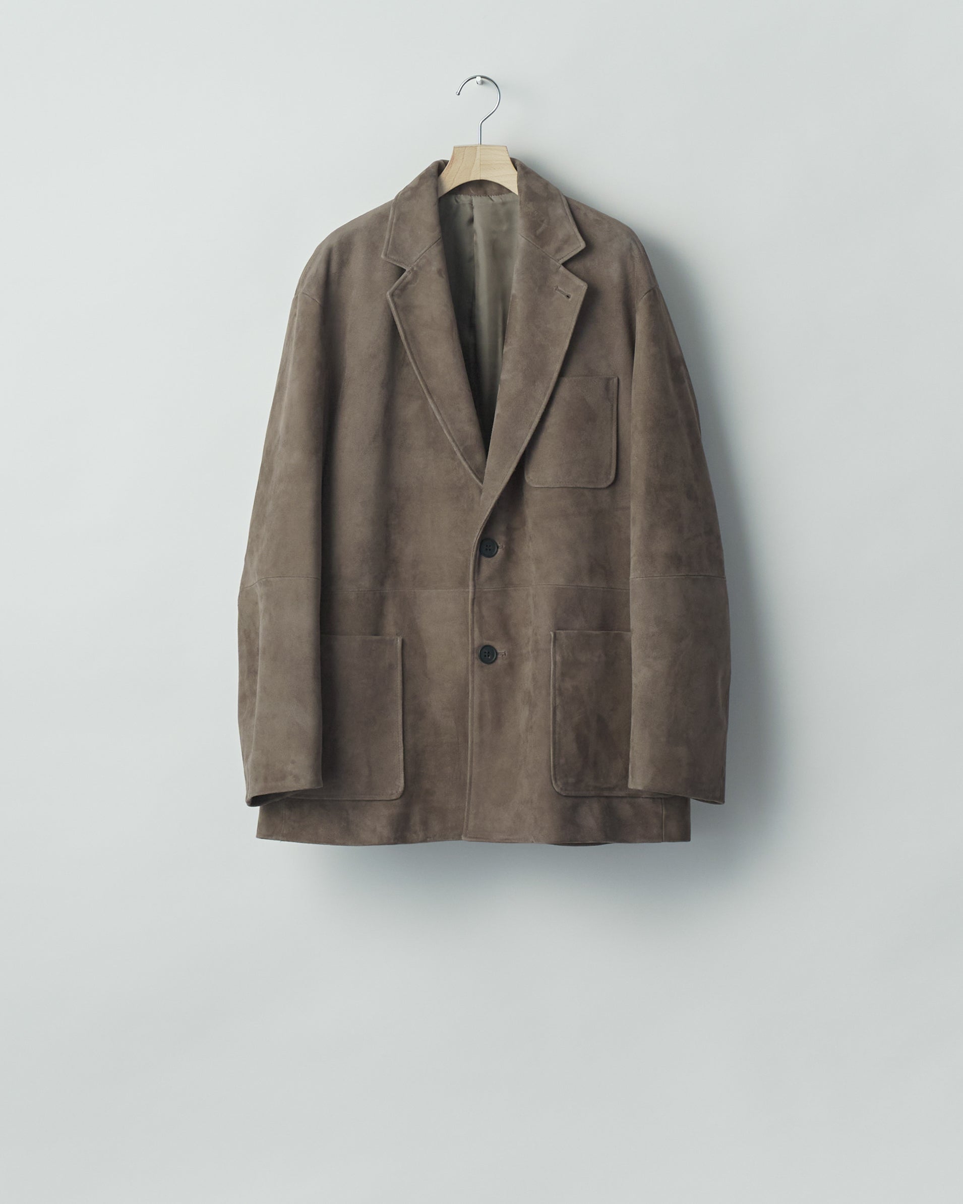 OLIVE GOAT SUEDE BLAZER