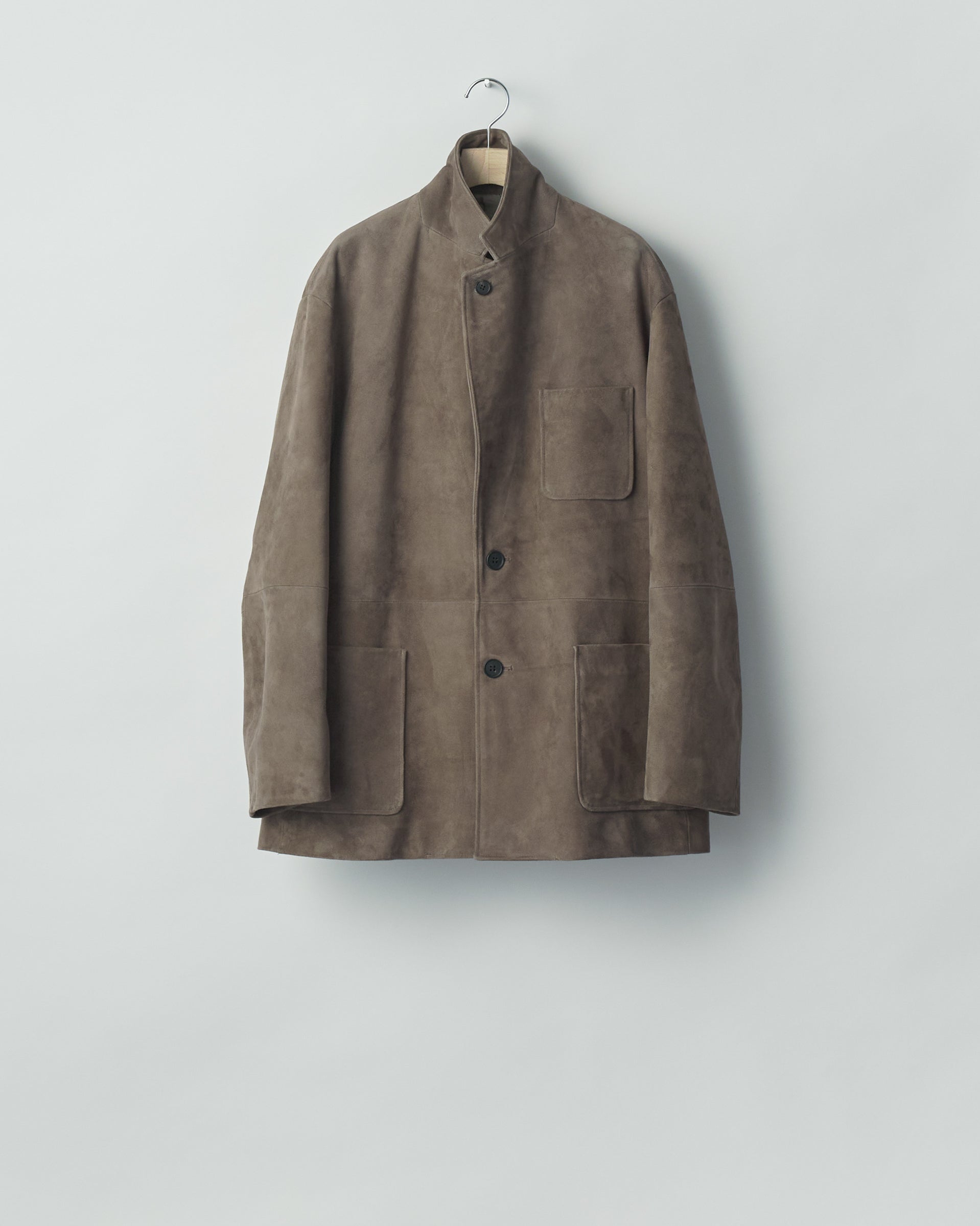OLIVE GOAT SUEDE BLAZER