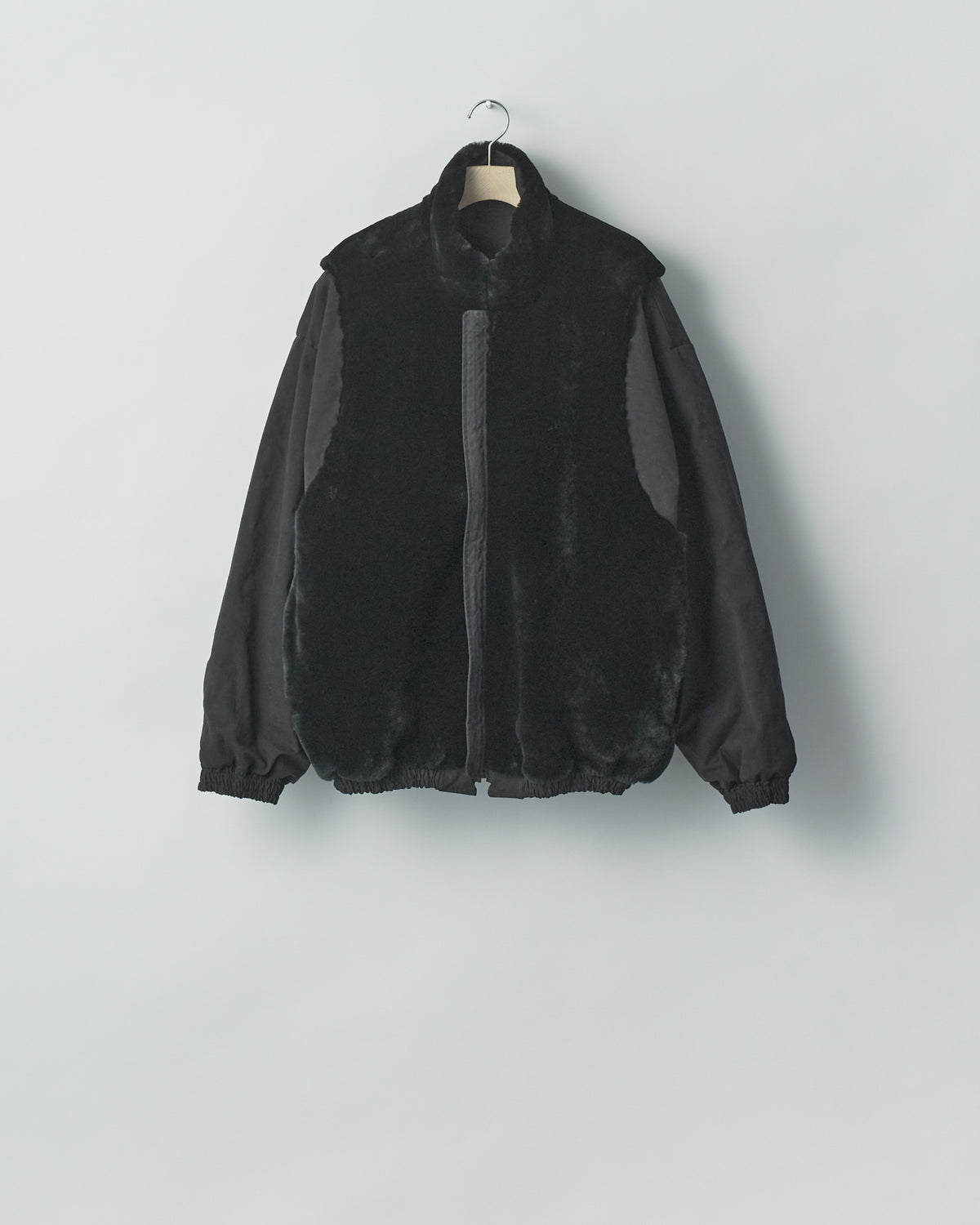 BLACK MOUTON INNER REVERSIBLE PADDED JACKET