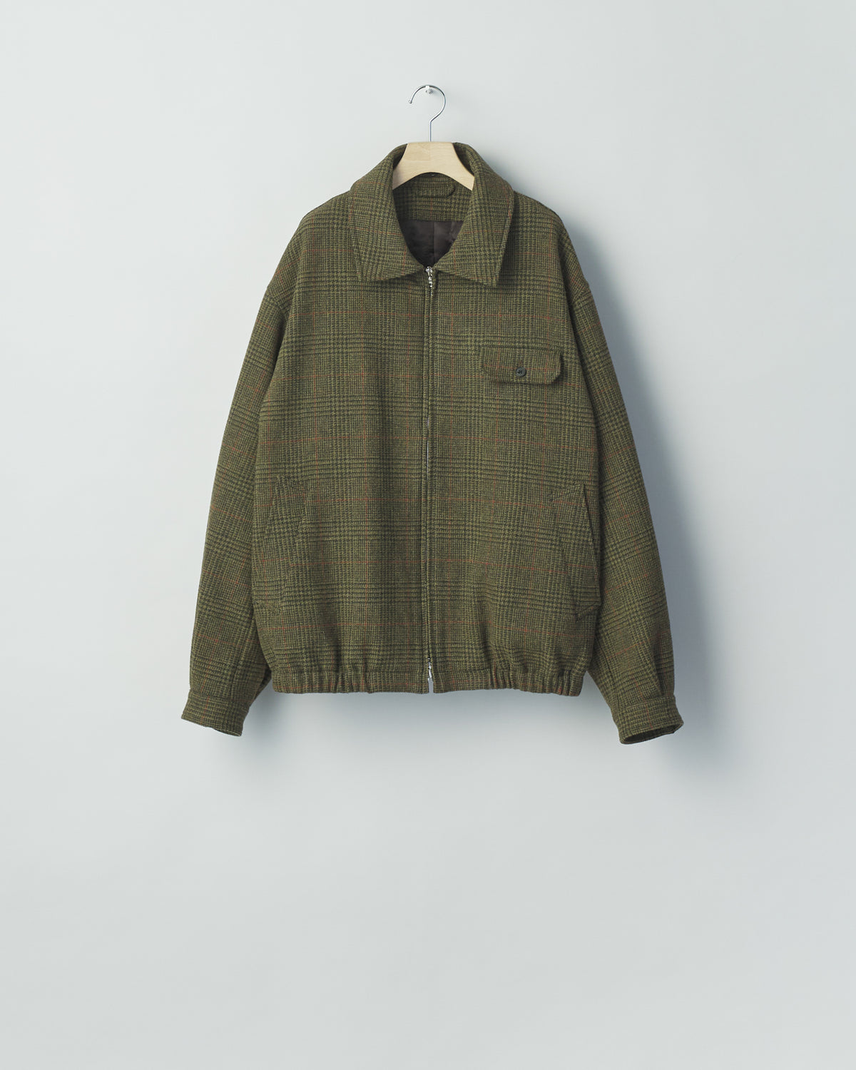 TWEED CHECK DETACHABLE COLLAR BRITISH TWEED JACKET