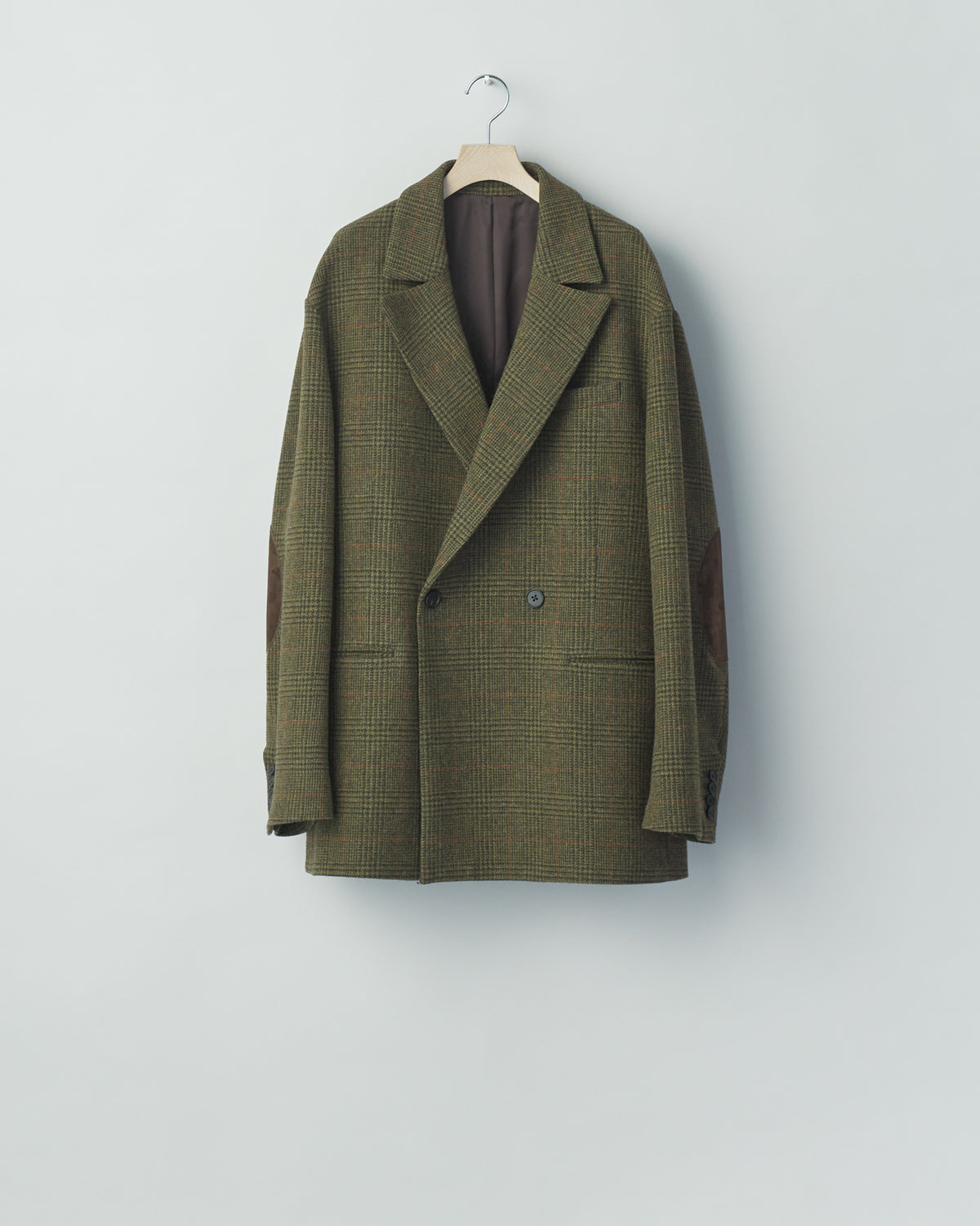 TWEED CHECK BRITISH TWEED OVERSIZED PEAK LAPEL JACKET