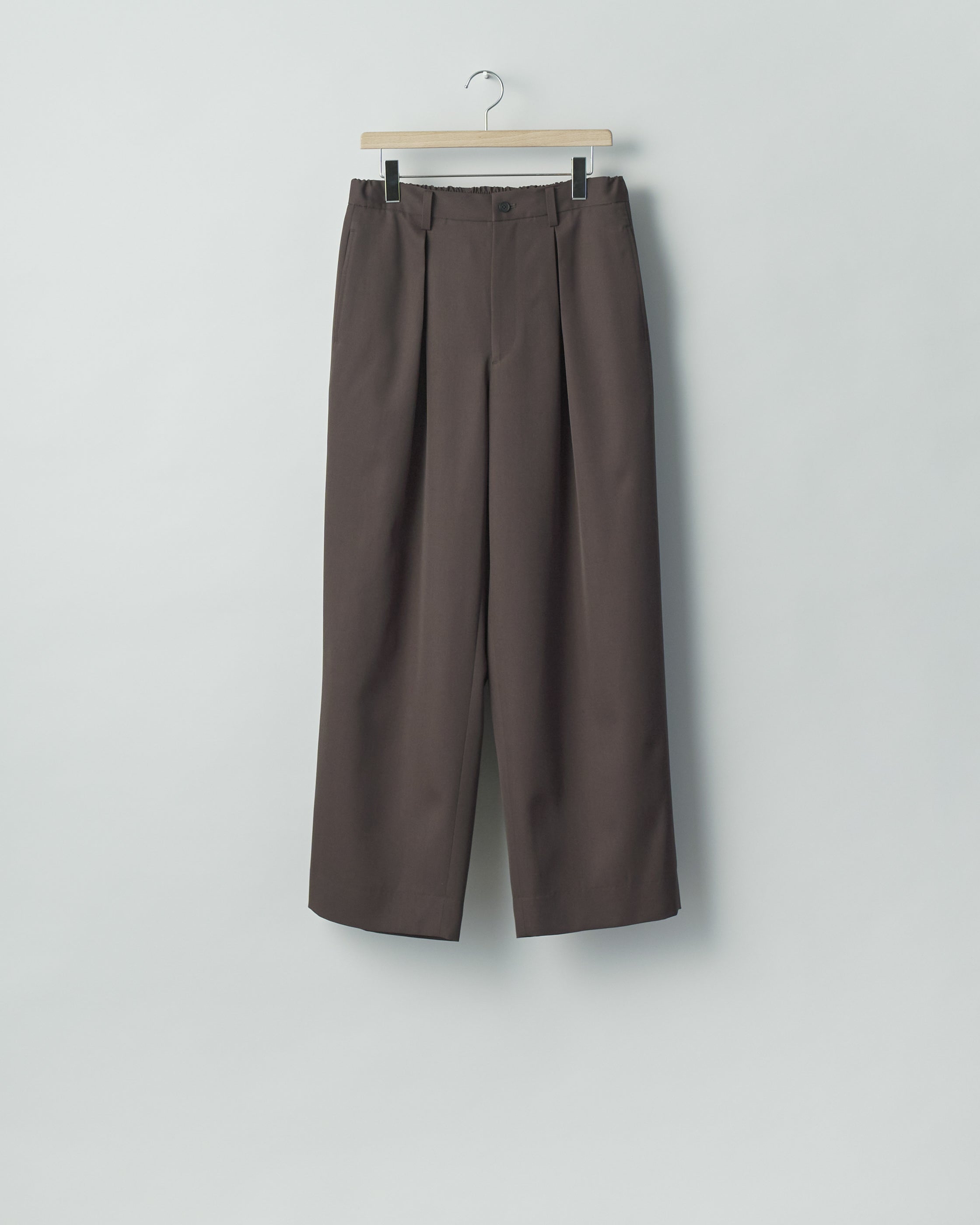 GREY KHAKI EASY WIDE TROUSERS