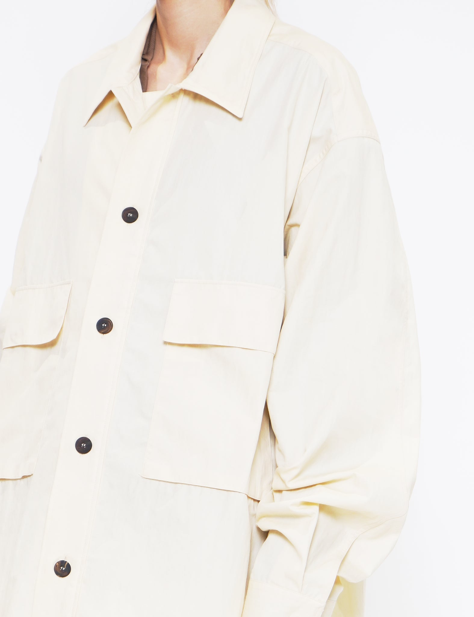 DOVE SPORTY COTTON POCKET ASAGO OVERSHIRT