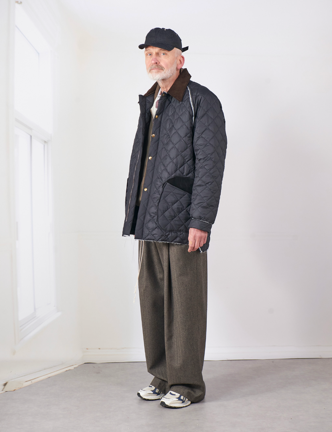 BROWN HERRINGBONE SUIT PANTS