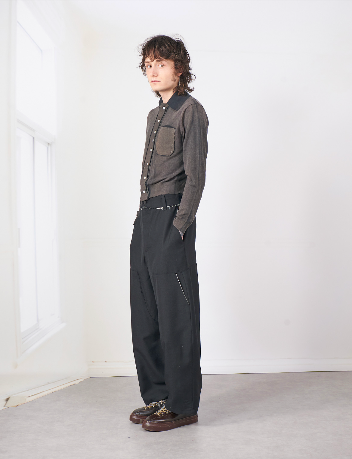 FADE OUT BLACK 70S CARDIGAN