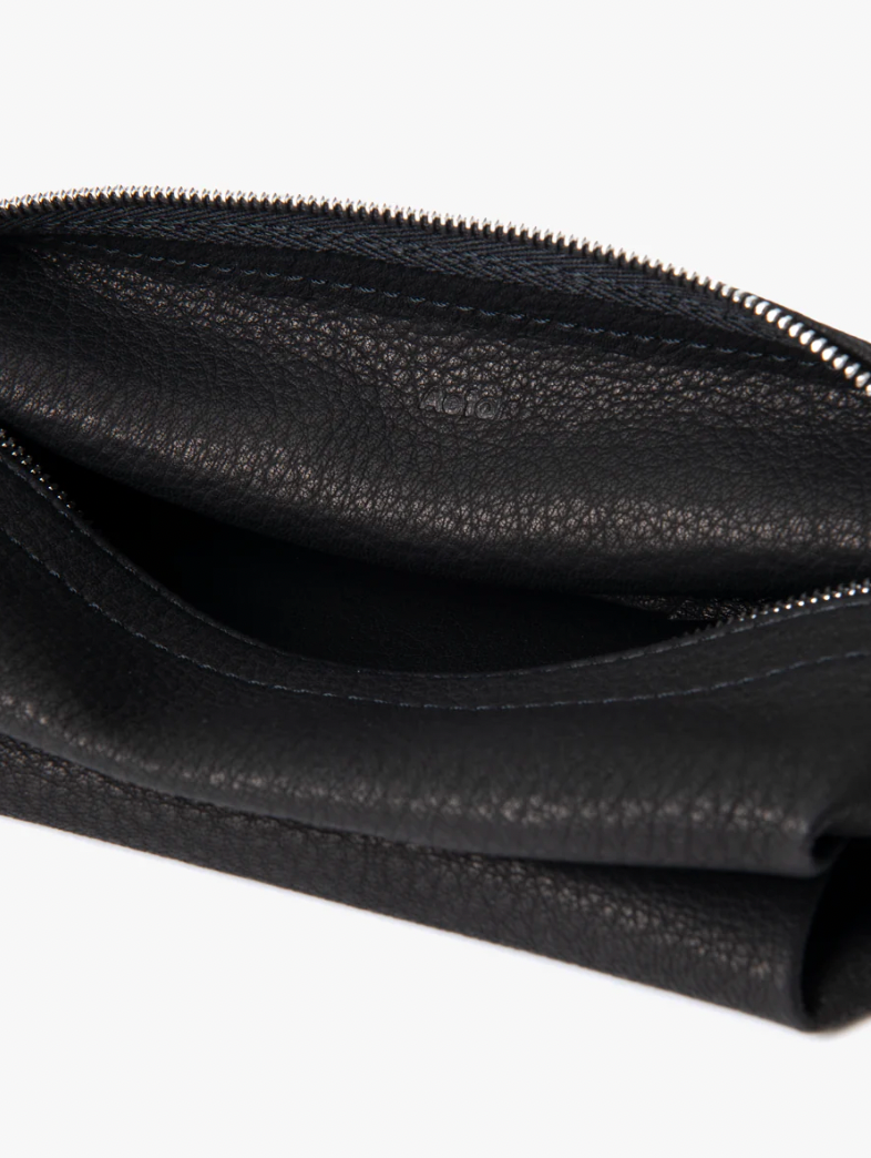 BLACK DEER LEATHER DOUBLE FACED POUCH S DA130