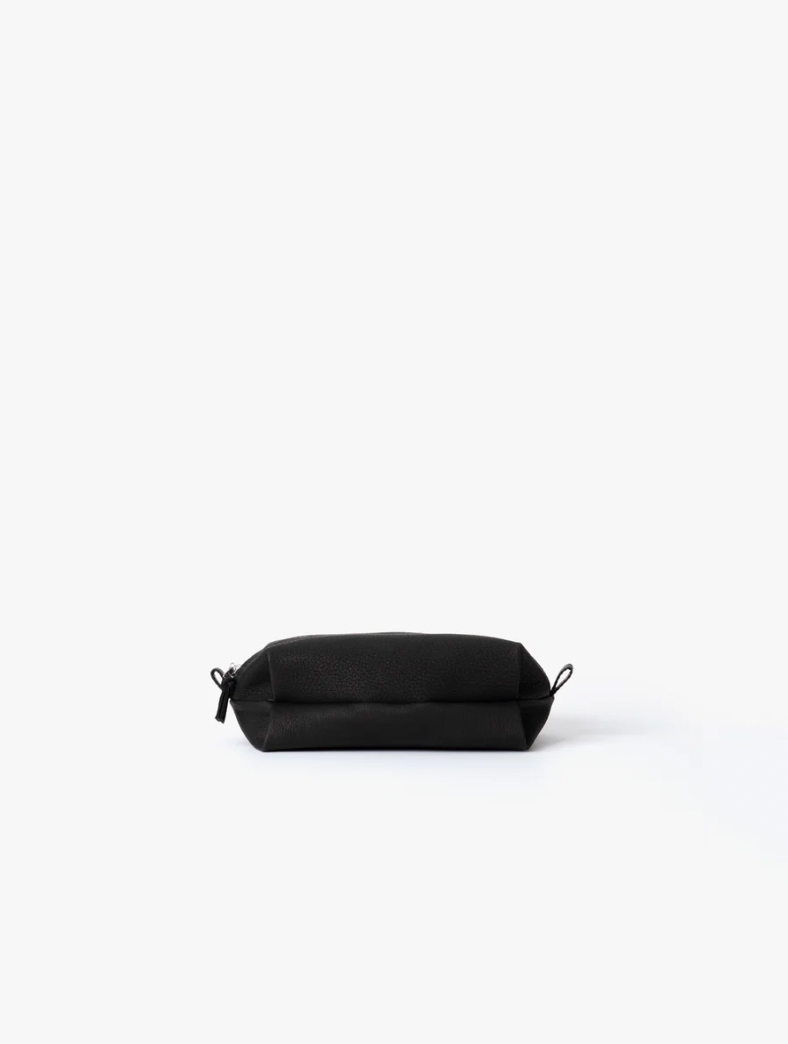 BLACK DEER LEATHER DOUBLE FACED POUCH M DA131