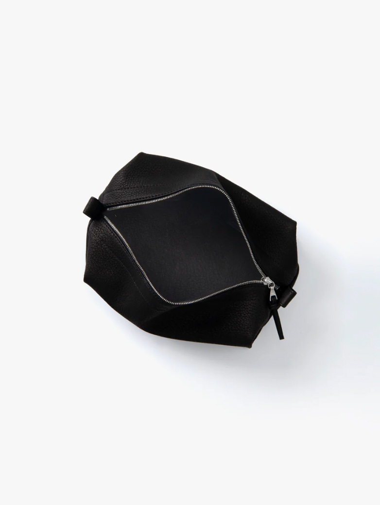 BLACK DEER LEATHER DOUBLE FACED POUCH M DA131