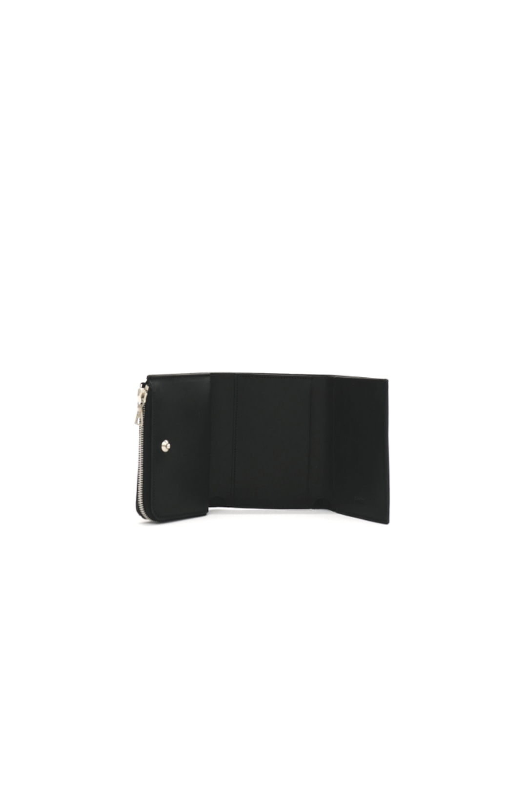 MATTE BLACK COW LEATHER FOLDED WALLET VT18
