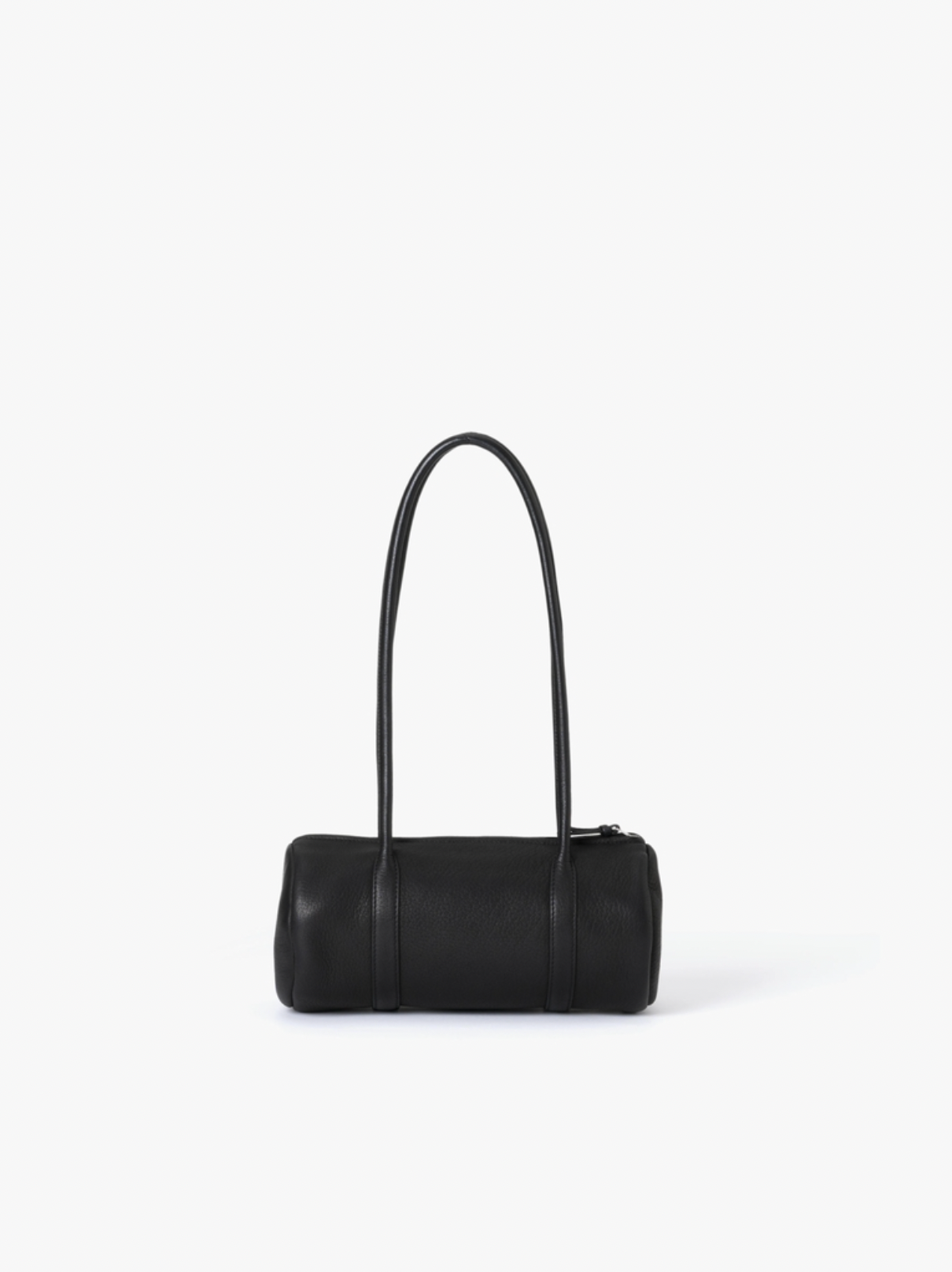 BLACK DEER LEATHER CYLINDER BOSTON LONG HANDLE BAG DA128