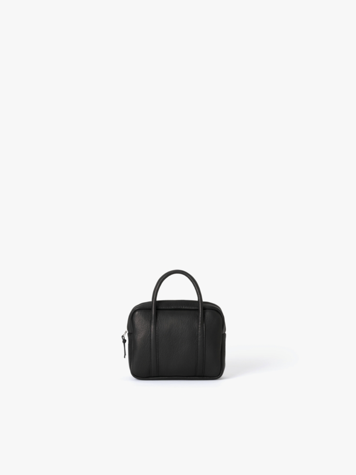 BLACK DEER LEATHER SQUARE BOSTON MINI BAG DA104