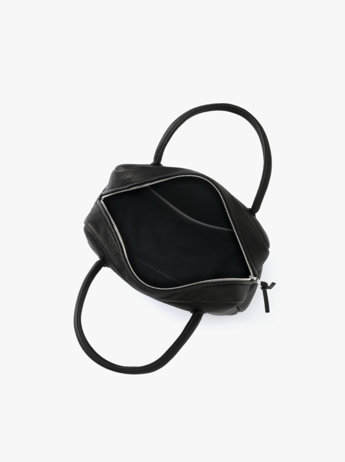 BLACK DEER LEATHER SQUARE BOSTON BAG S DA105