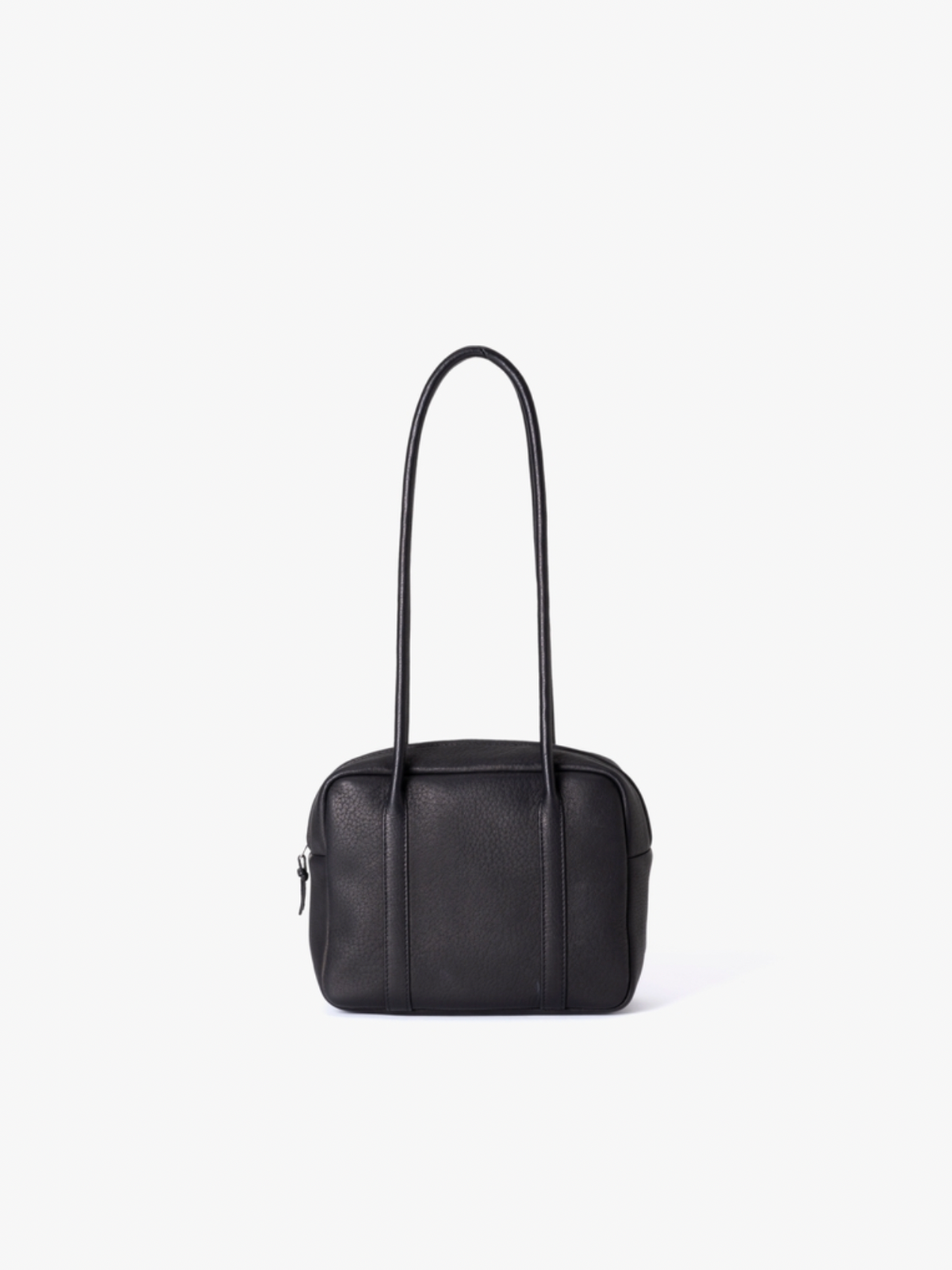 Aeta BLACK DEER LEATHER SQUARE BOSTON LONG HANDLE BAG S DA107