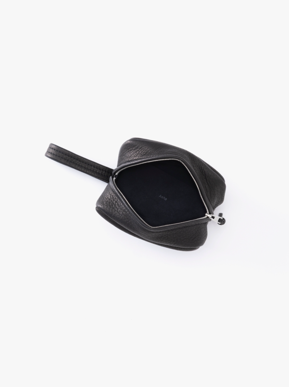 BLACK DEER LEATHER SQUARE POUCH DA116