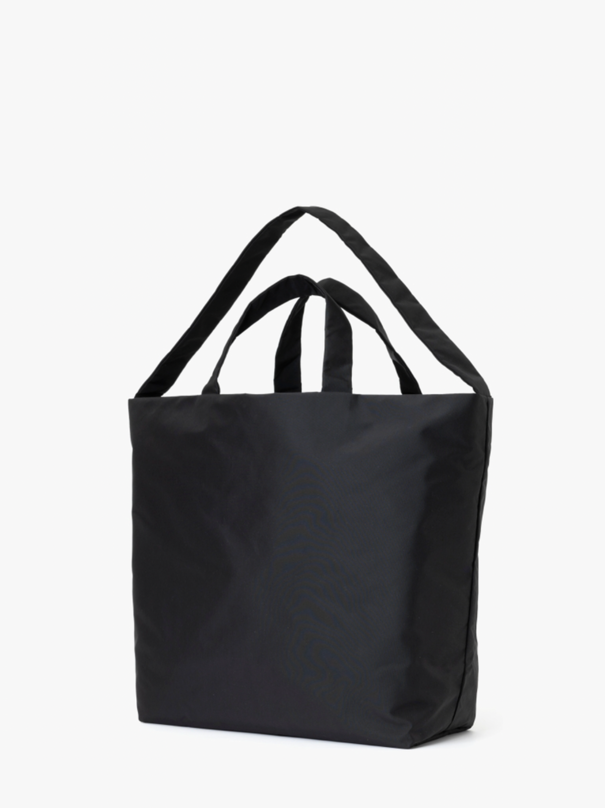 BLACK NYLON SHOULDER TOTE L NY30