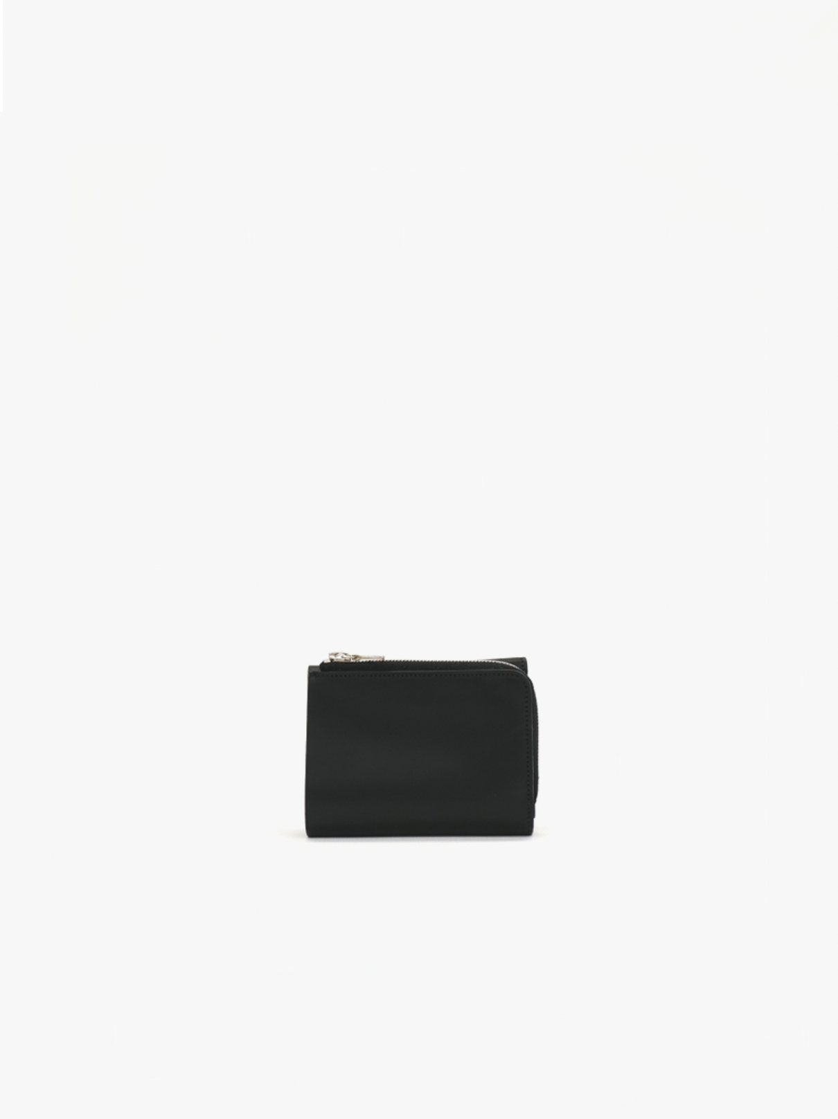 MATTE BLACK COW LEATHER FOLDED WALLET VT18
