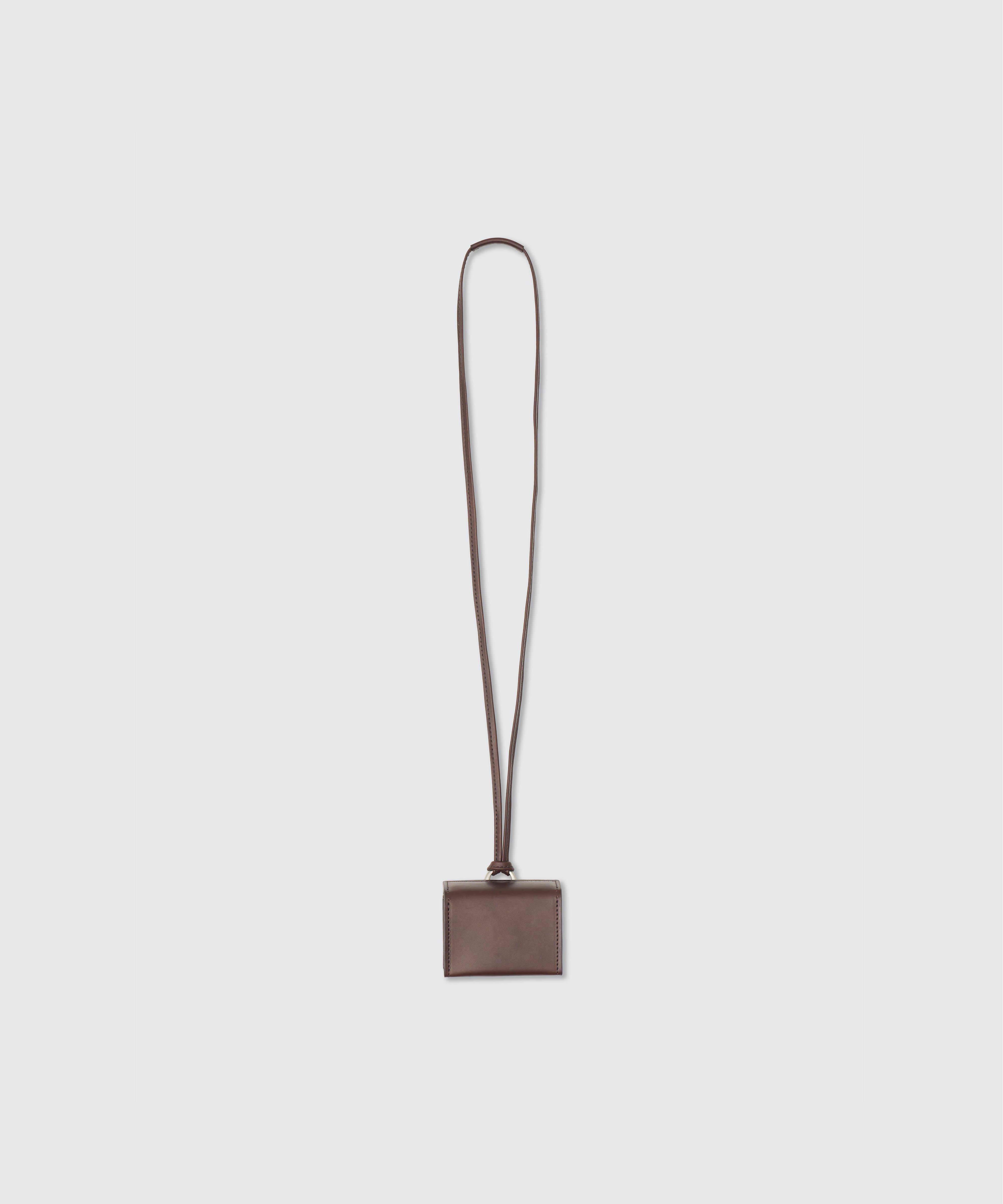xTSUCHIYA KABAN DARK BROWN EARPHONE CASE NECKLACE