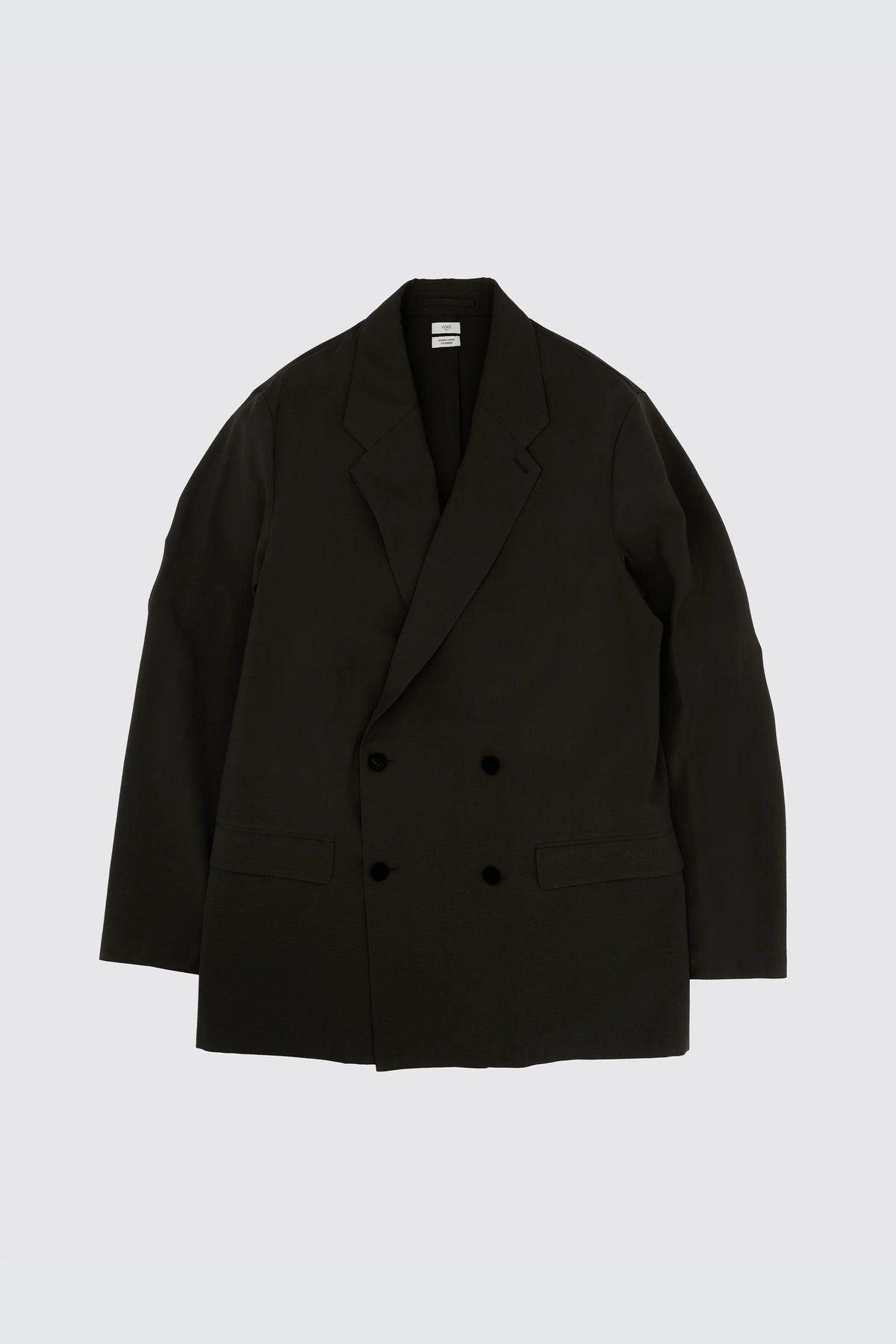 YOKE CARBON WOOL WASHER TROPICAL DOUBLE BREASTED JACKET SS26