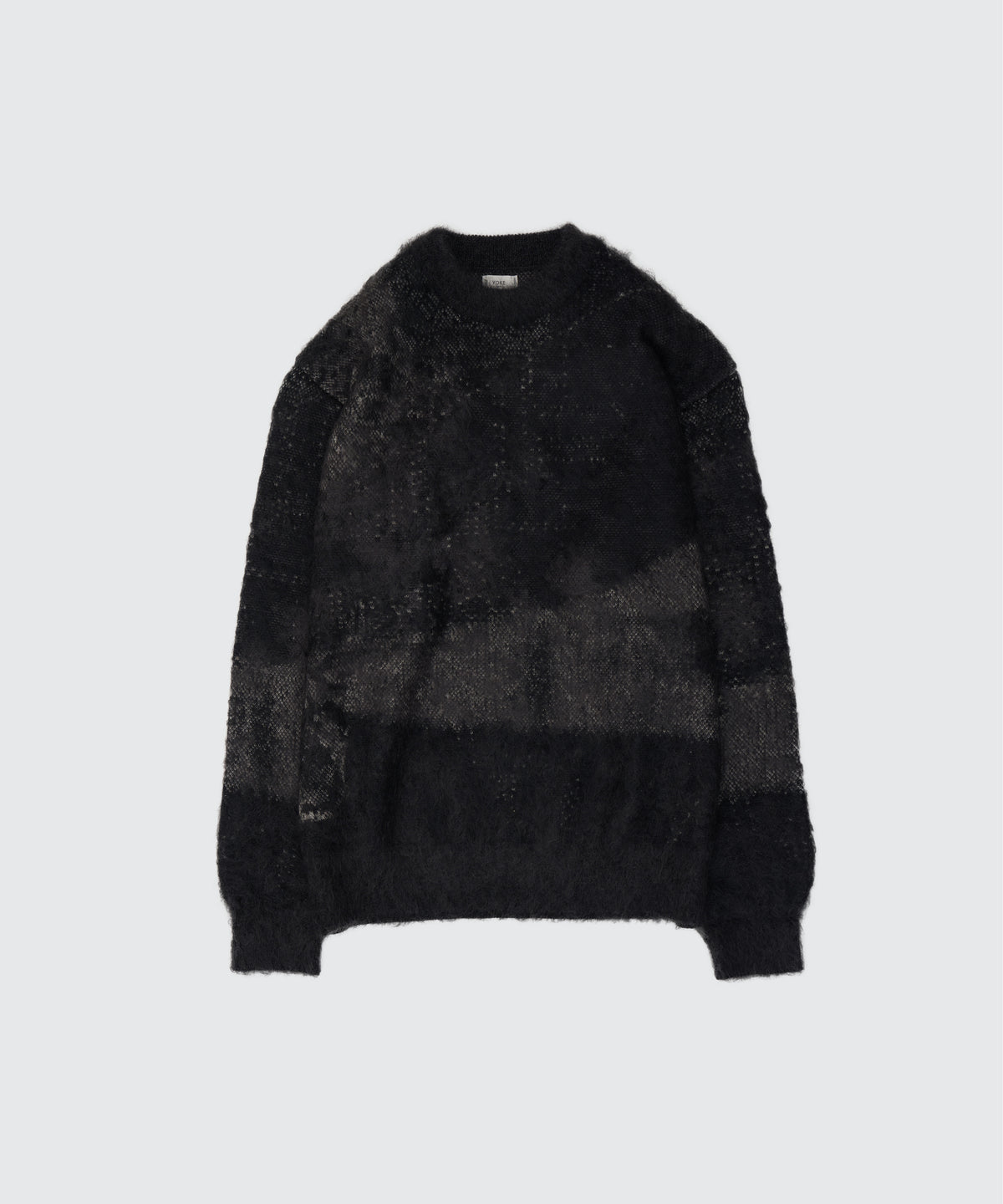 YOKE BLACK ABSTRACT JAQUARD MOHAIR SWEATER