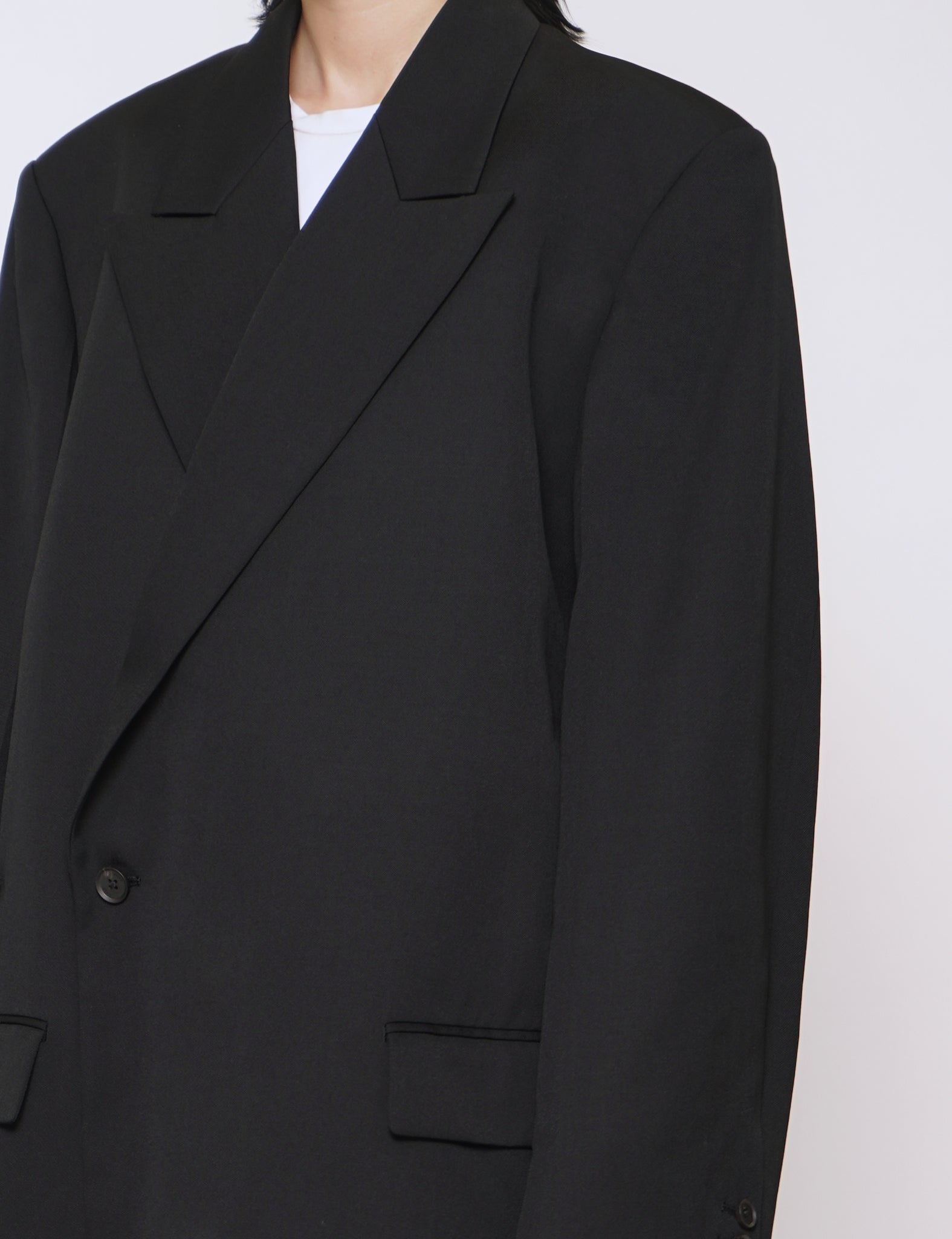 BLACK DOUBLE BREASTED JACKET