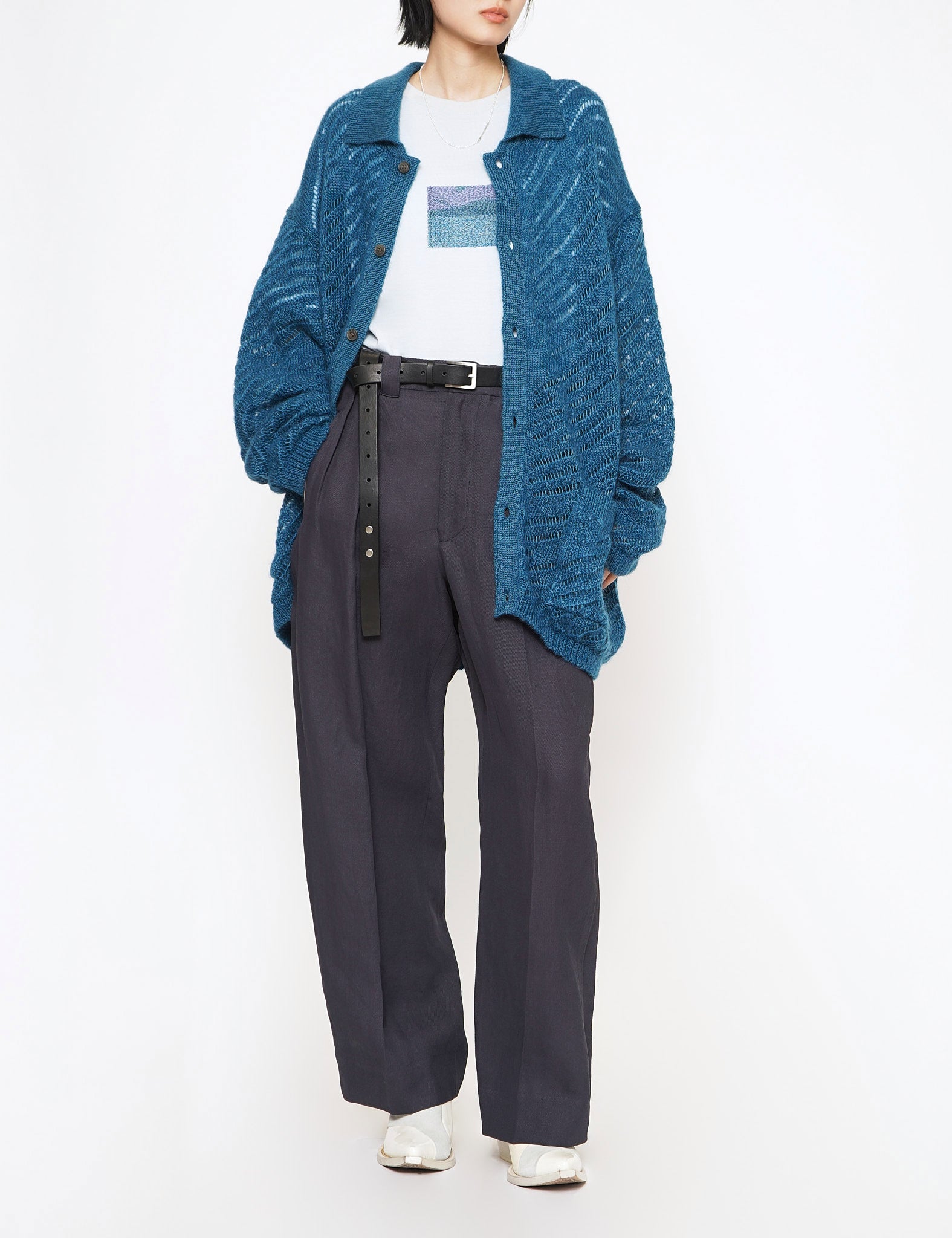 NAVY PAPER KERSEY FRENCH GURKHA TROUSERS