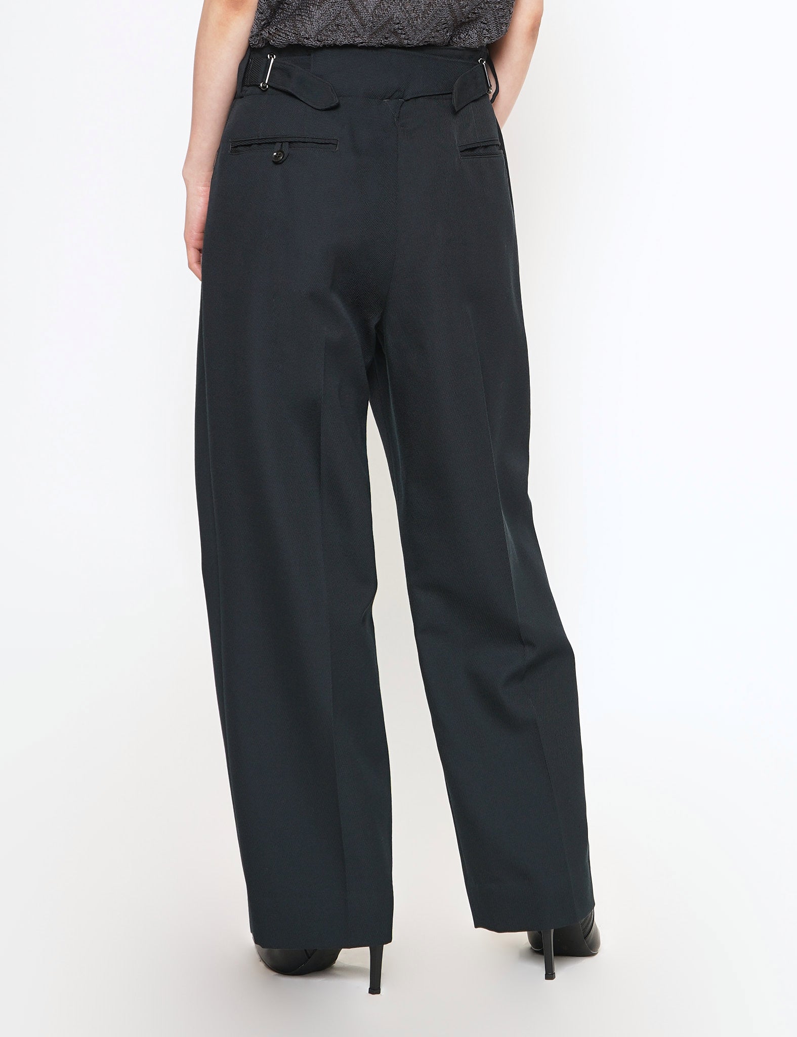 OCEAN NAVY 2TUCK WIDE GURKHA TROUSERS