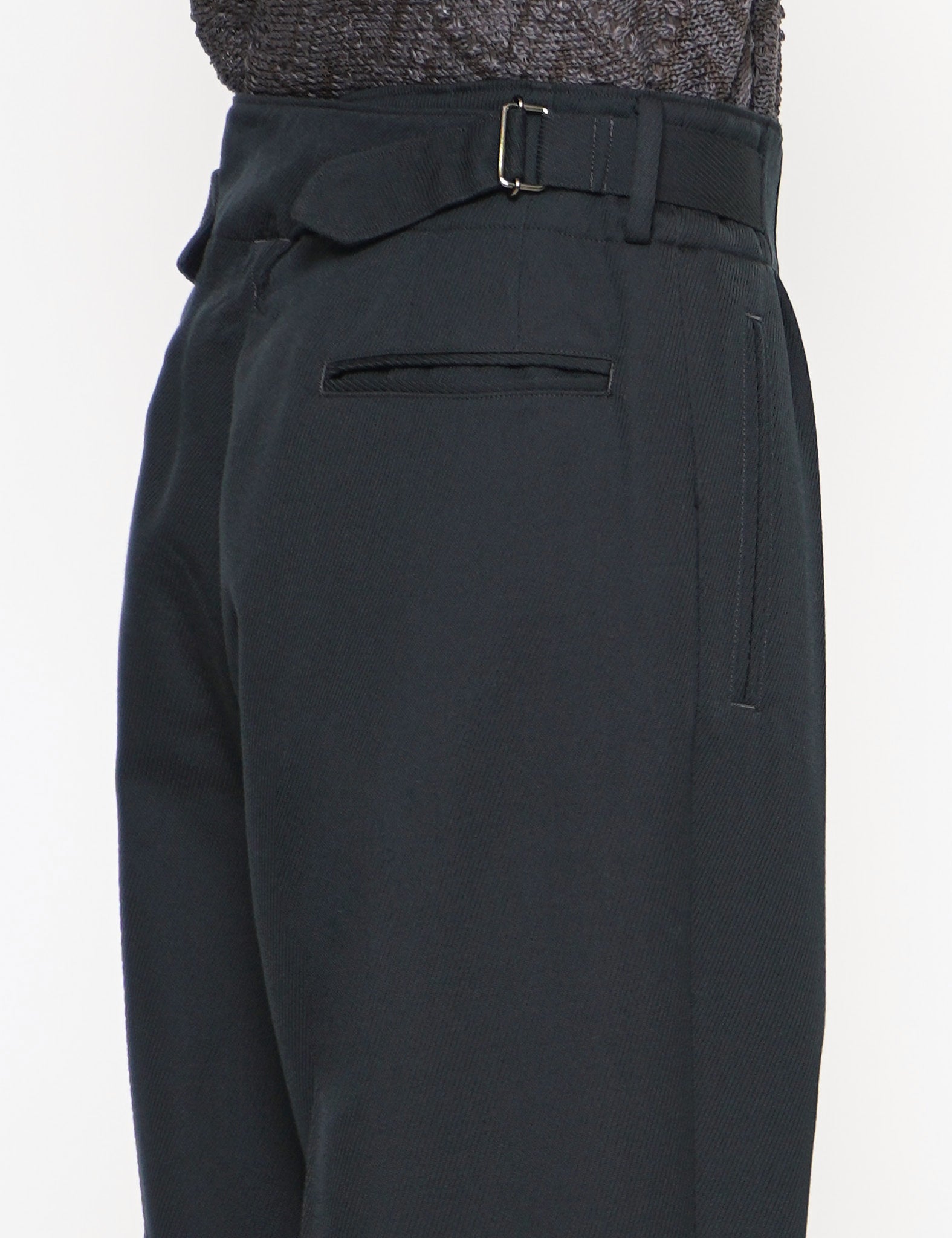 OCEAN NAVY 2TUCK WIDE GURKHA TROUSERS