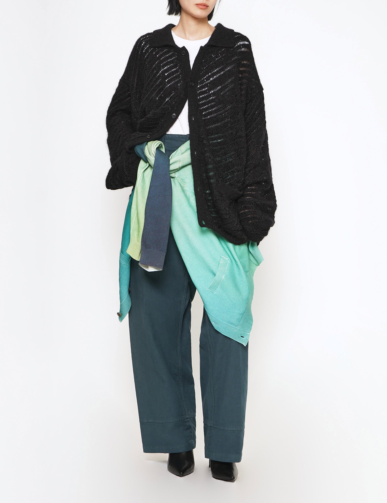 PEACOCK BLUE GARMENT DYE WORK PANTS