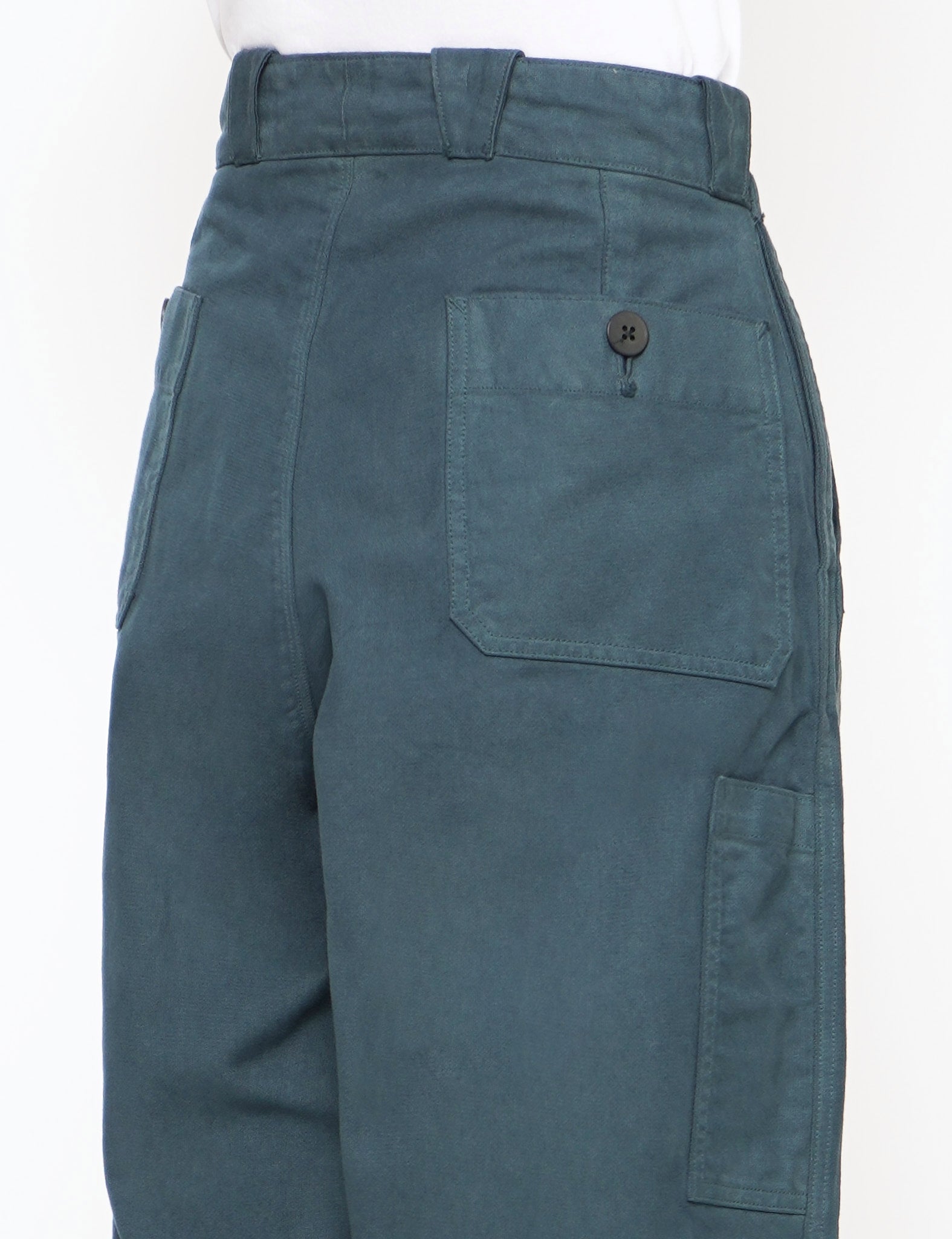 PEACOCK BLUE GARMENT DYE WORK PANTS