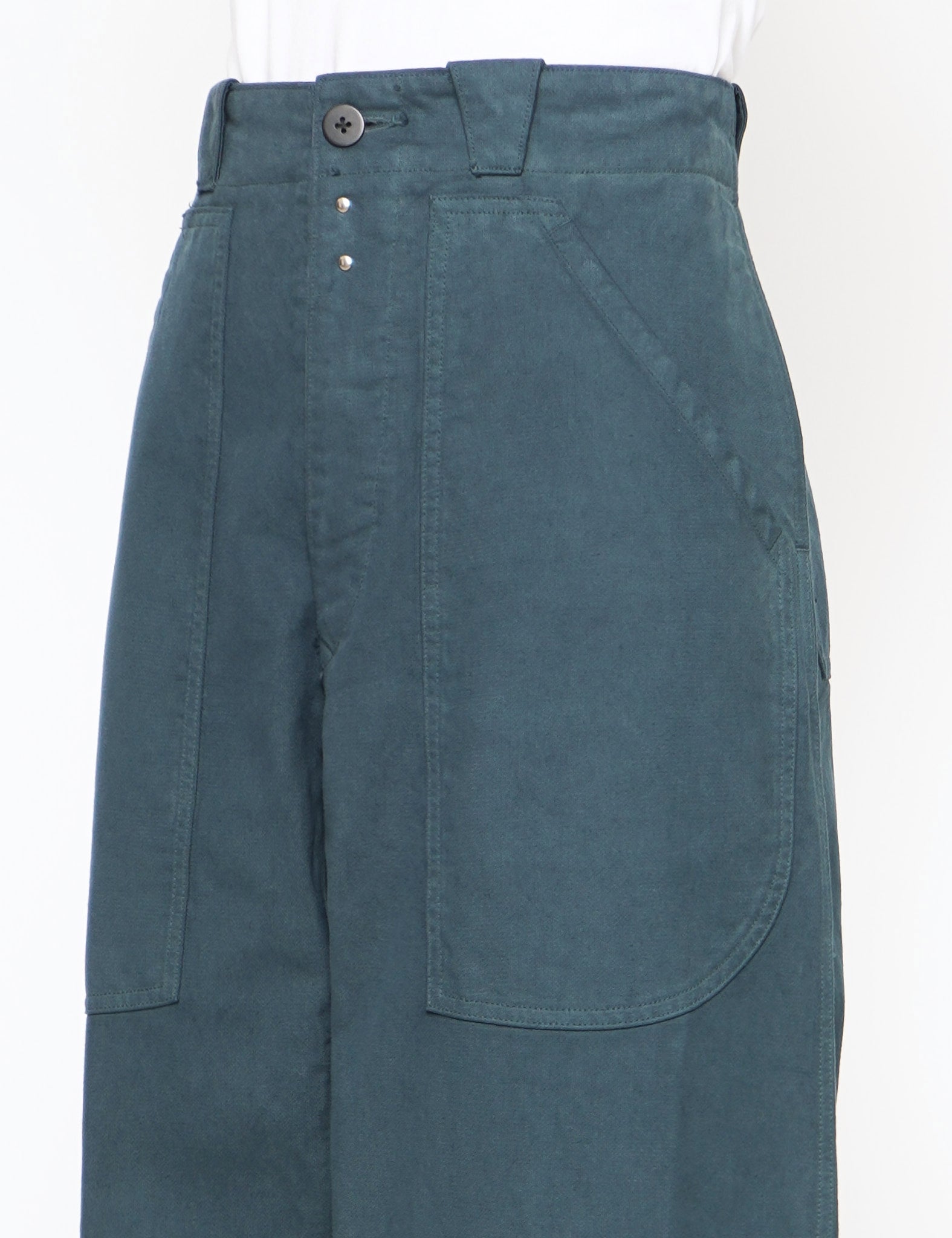 PEACOCK BLUE GARMENT DYE WORK PANTS