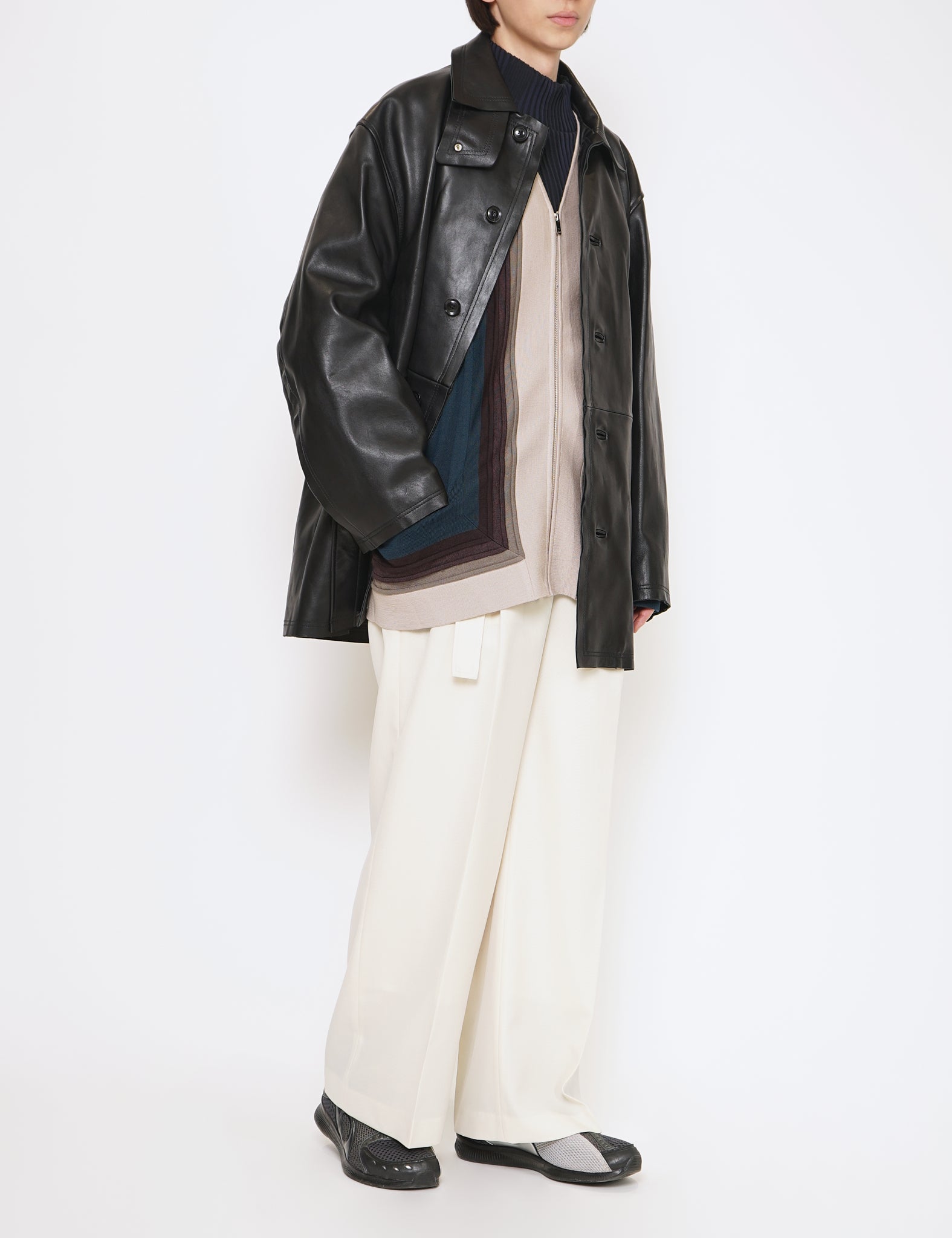 PEACOCK FRONT ZIP CARDIGAN