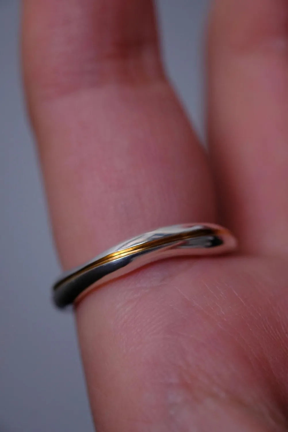 H66G Silver 925 & GOLD PLATED RING