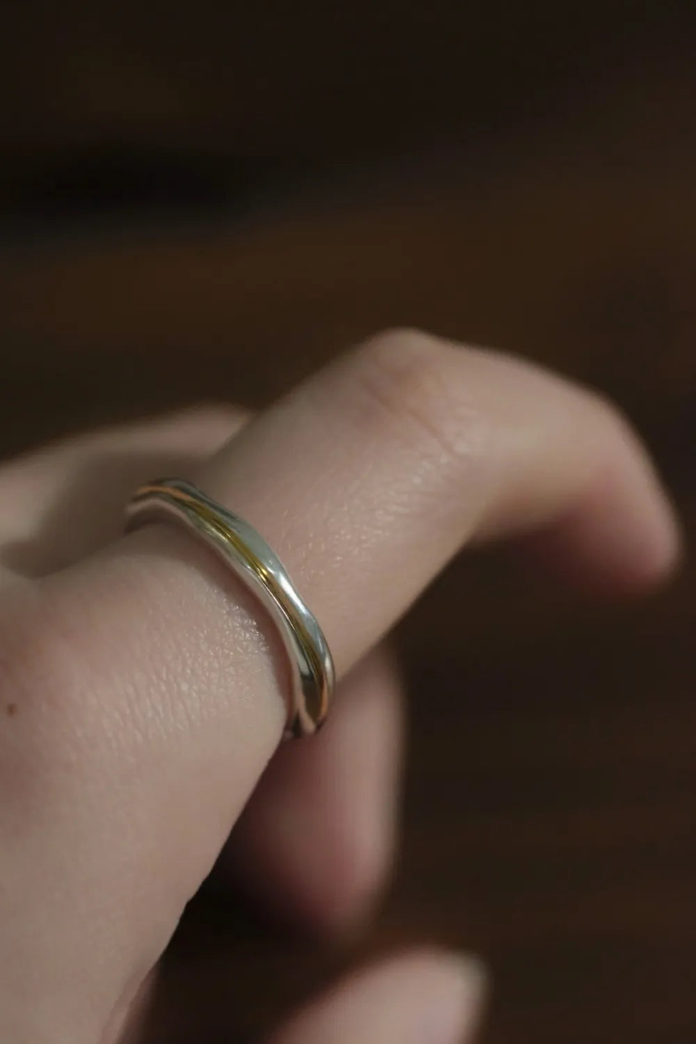 H66G Silver 925 & GOLD PLATED RING