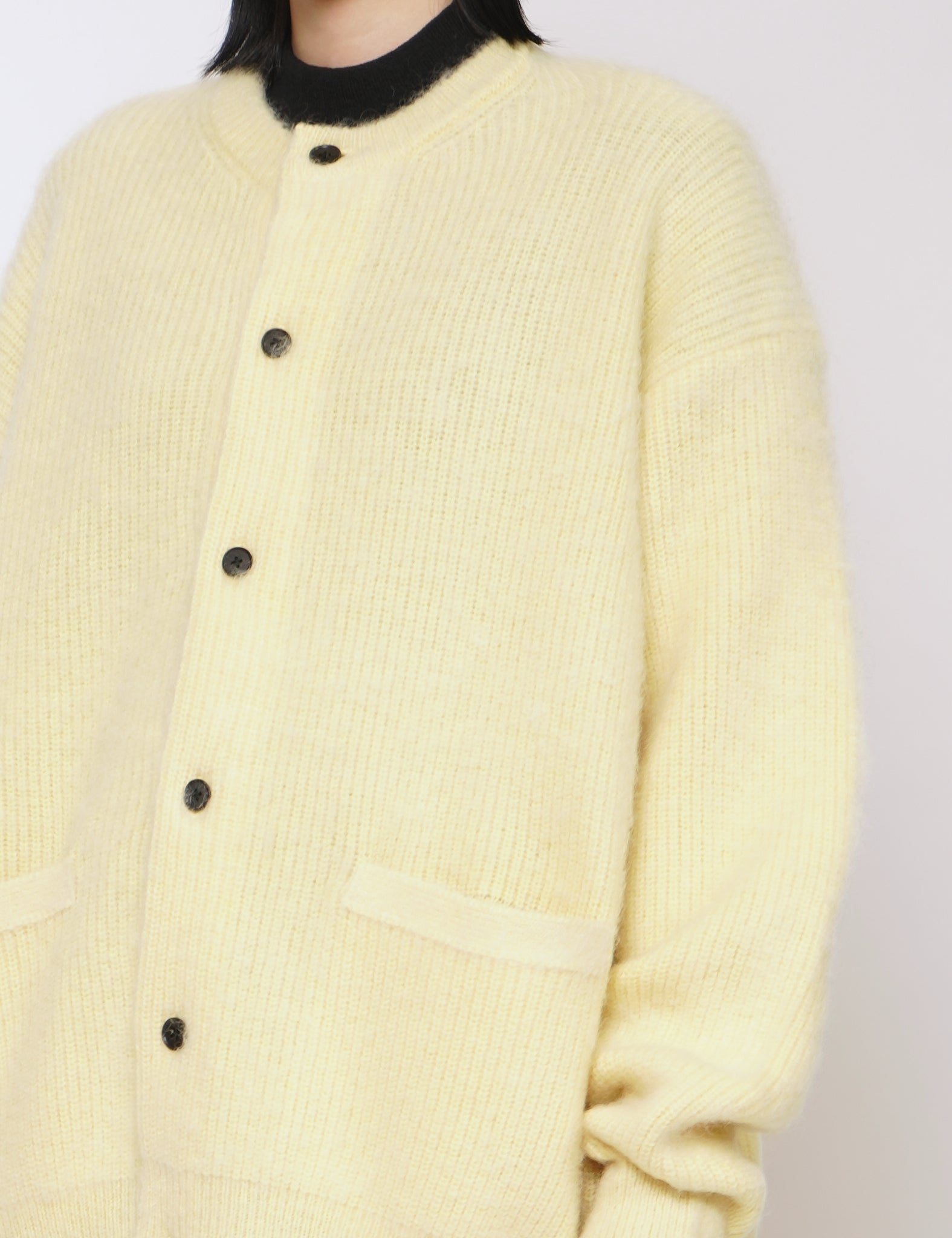 CREAM KID MOHAIR KNIT CARDIGAN