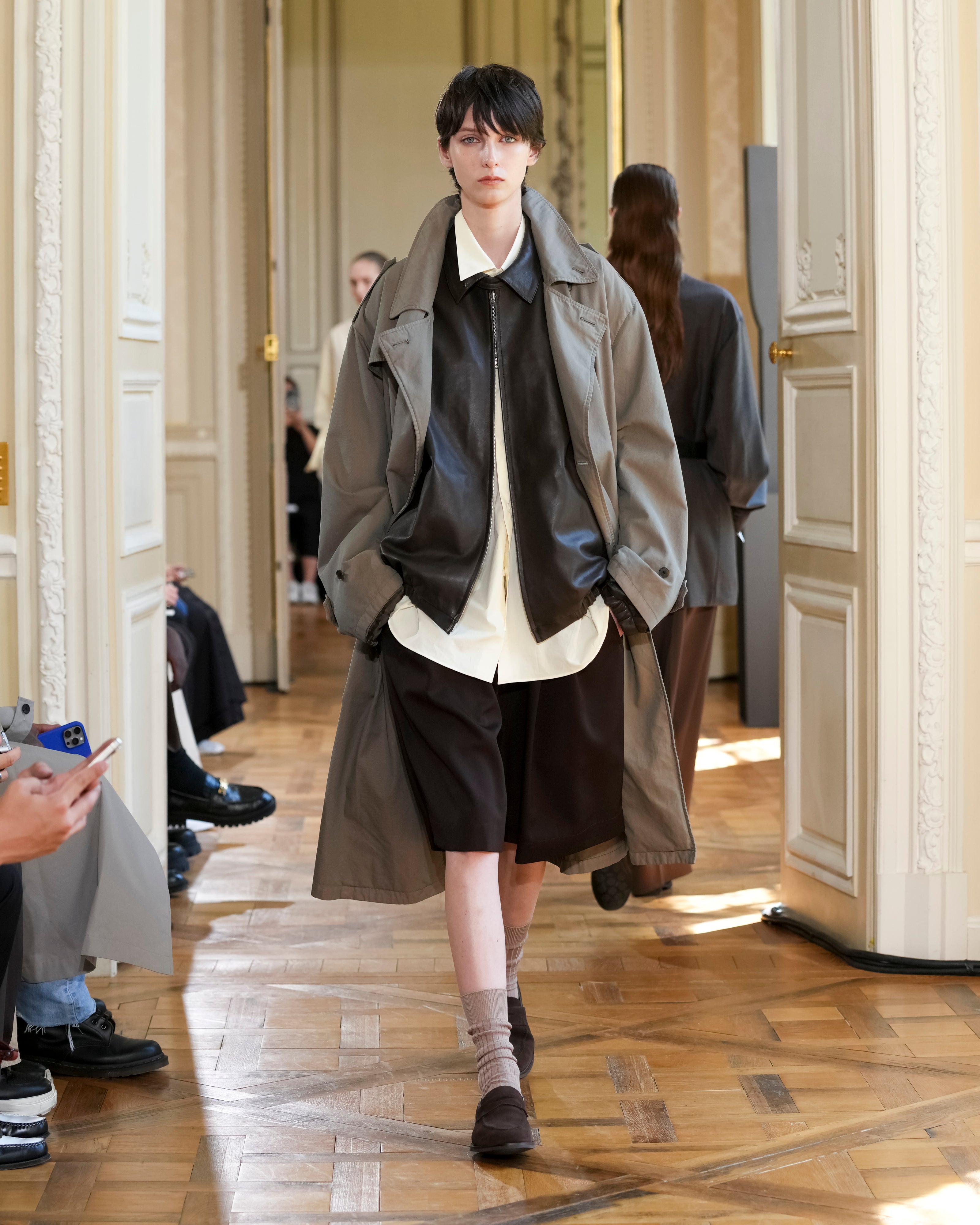 BLACK LAMBS LEATHER LIGHT ZIP JACKET