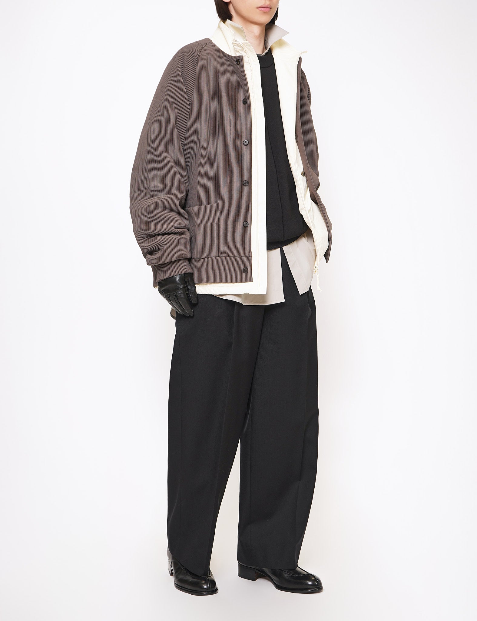 OFF WHITE WINDBREAKER STAND COLLAR JACKET