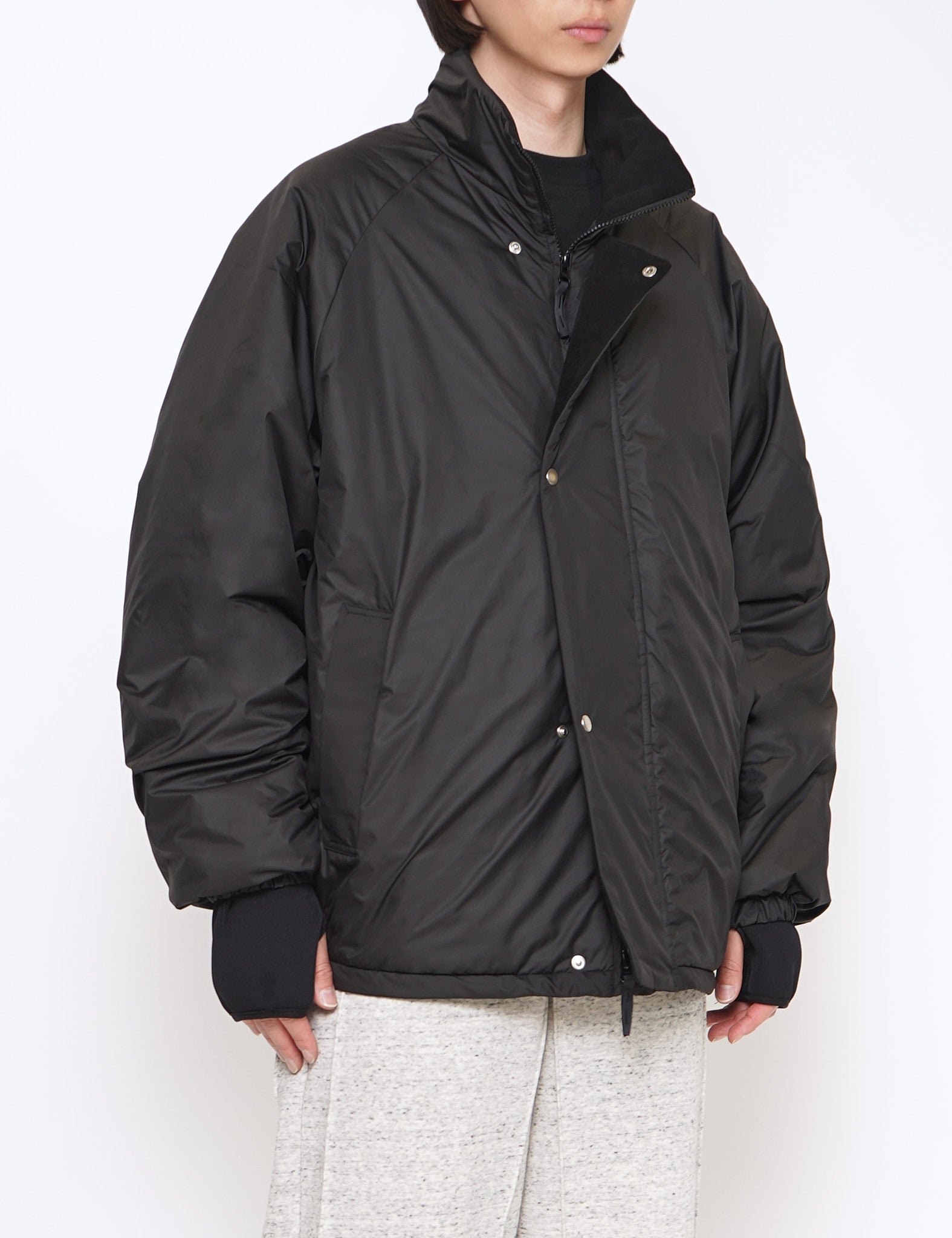 BLACK PADDED BLOUSON