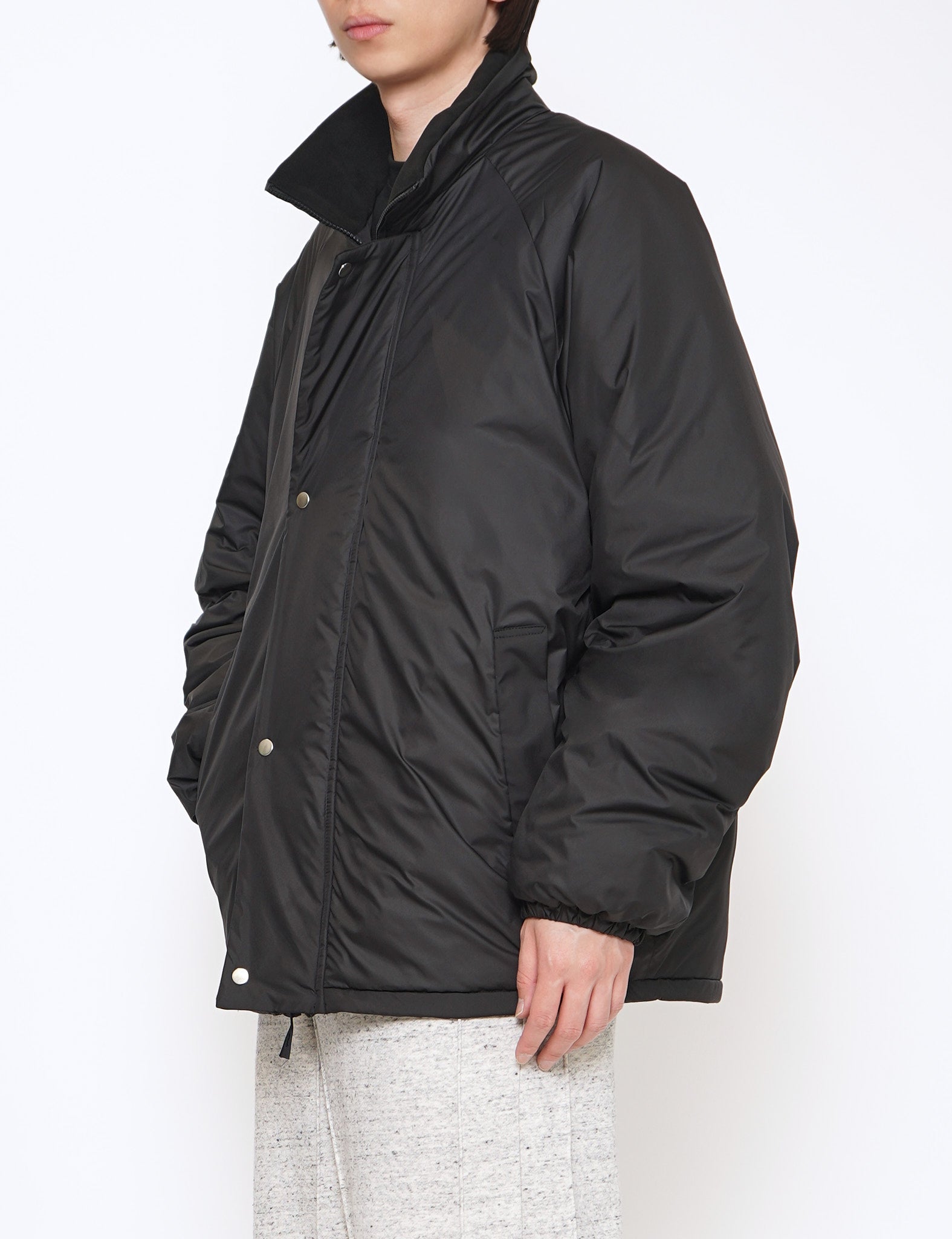 BLACK PADDED BLOUSON