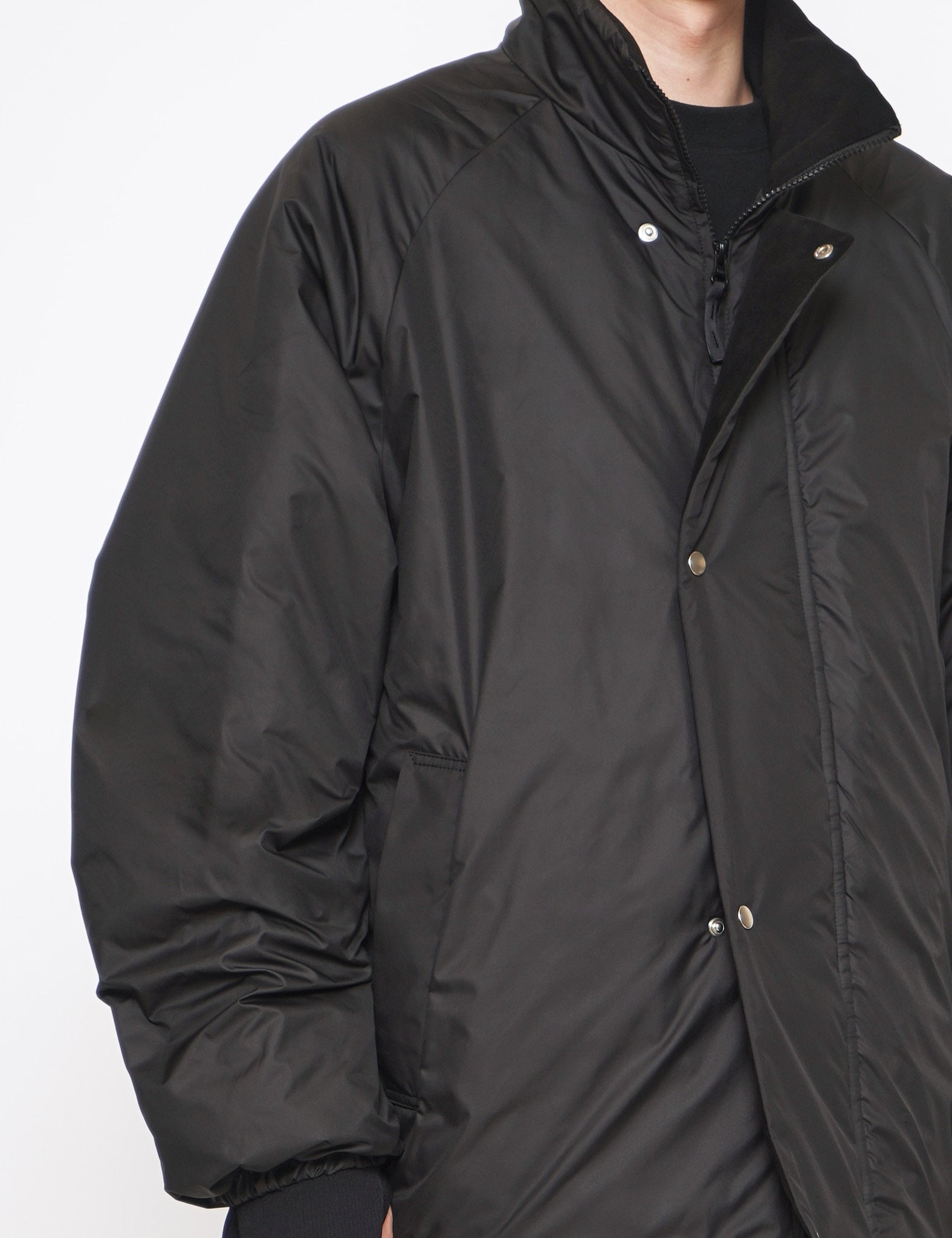 BLACK PADDED BLOUSON