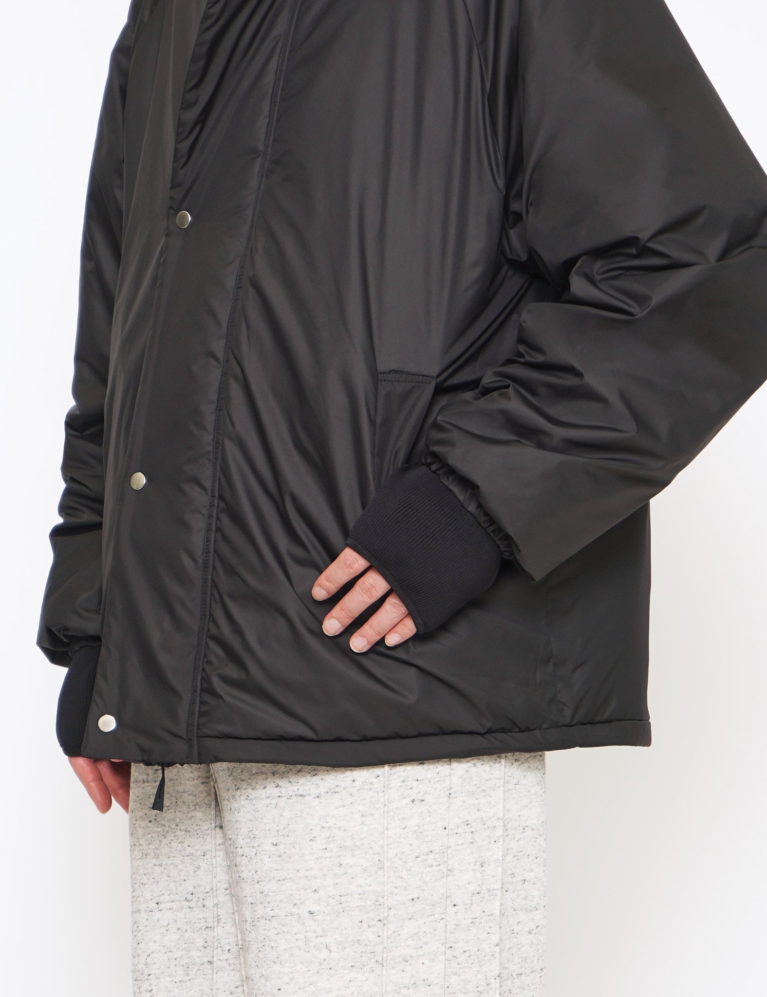 BLACK PADDED BLOUSON