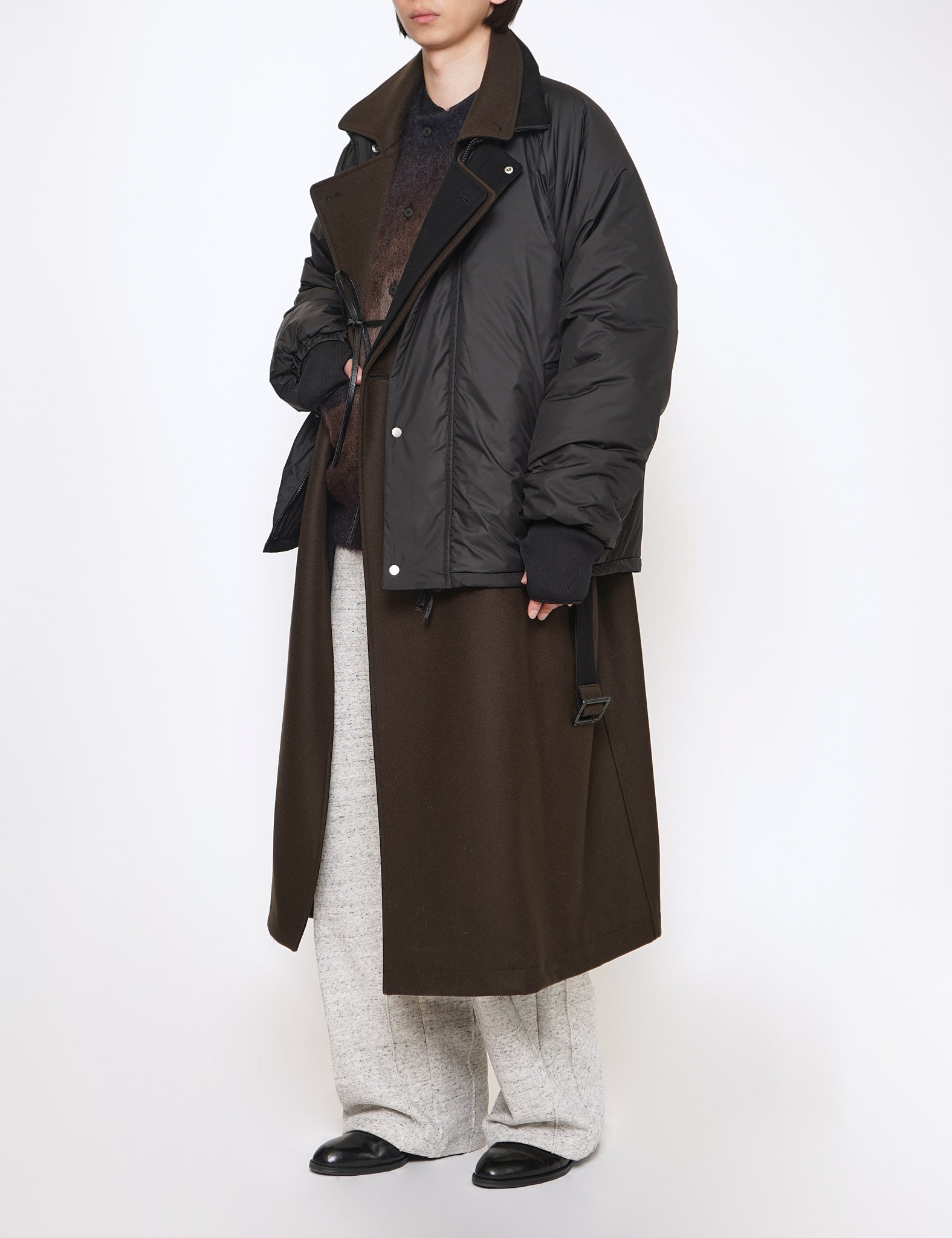 BLACK PADDED BLOUSON