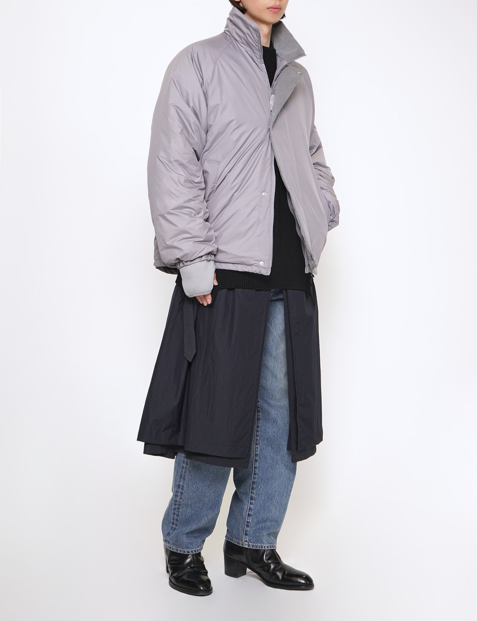 GREY PADDED BLOUSON