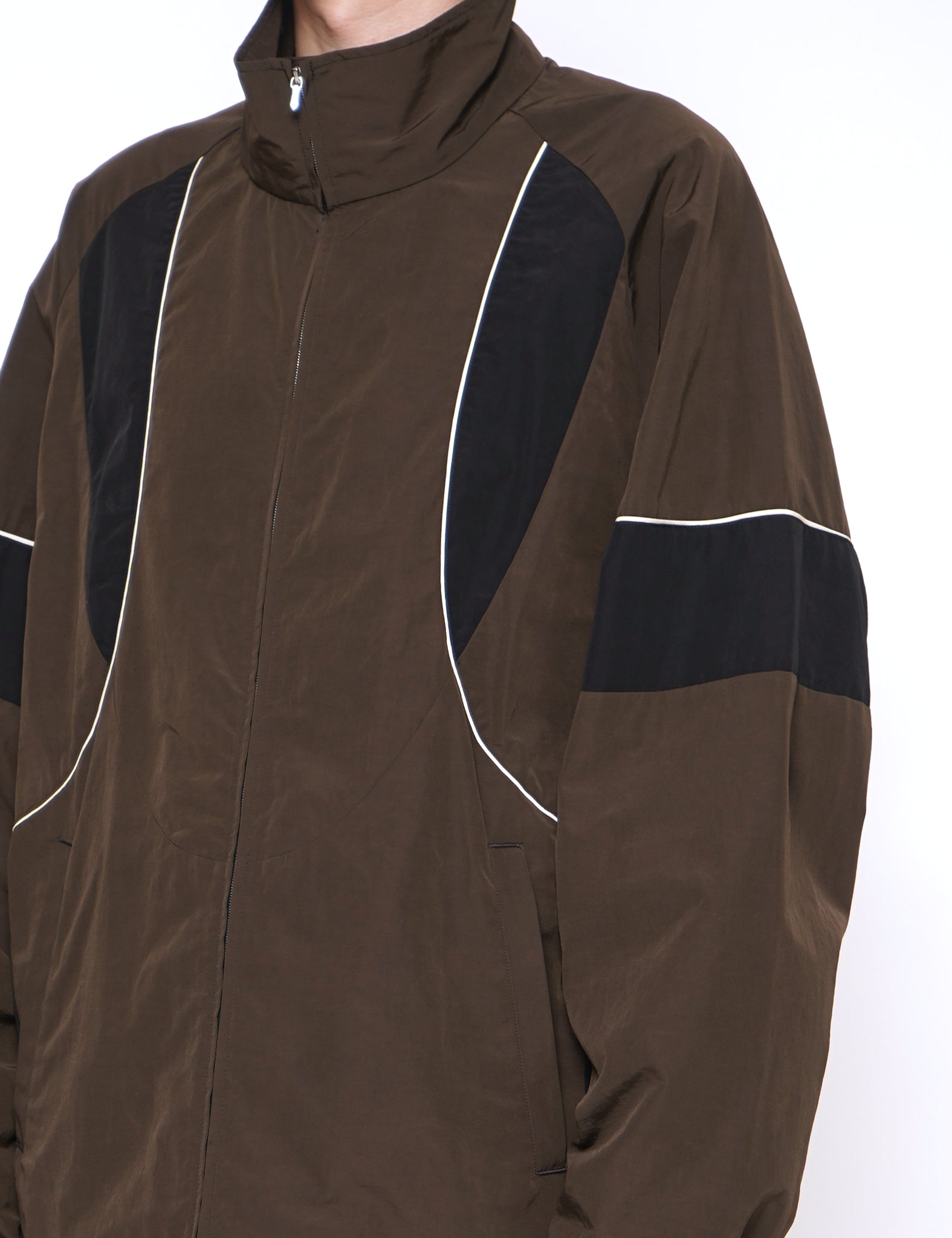MILITARY KHAKI TRAINER'S TRACK JACKET