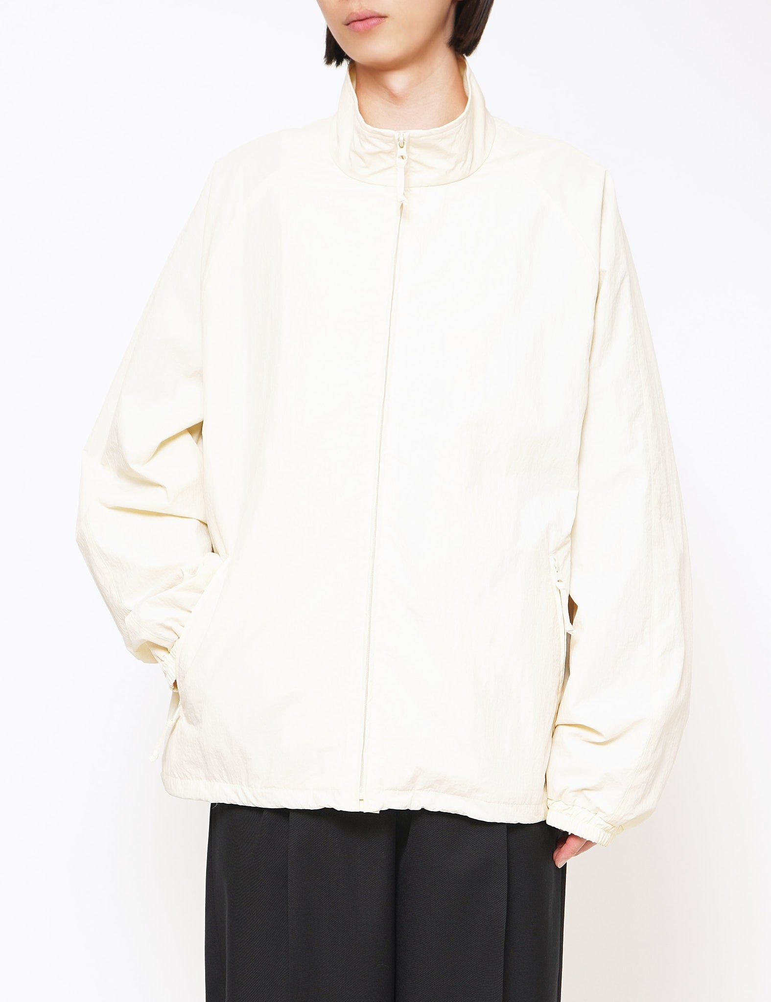 OFF WHITE WINDBREAKER STAND COLLAR JACKET